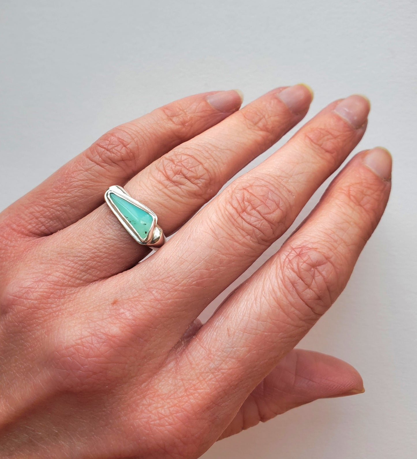 Square Ring- Peruvian Opal - Size 6
