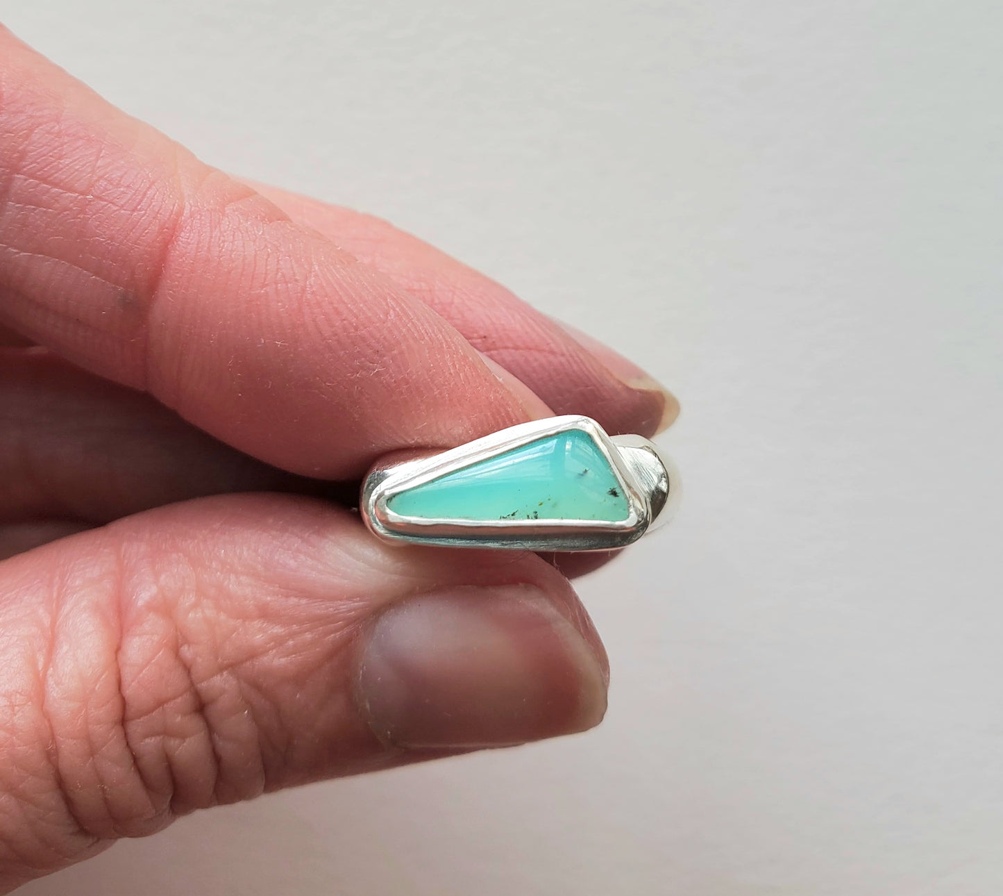 Square Ring- Peruvian Opal - Size 6