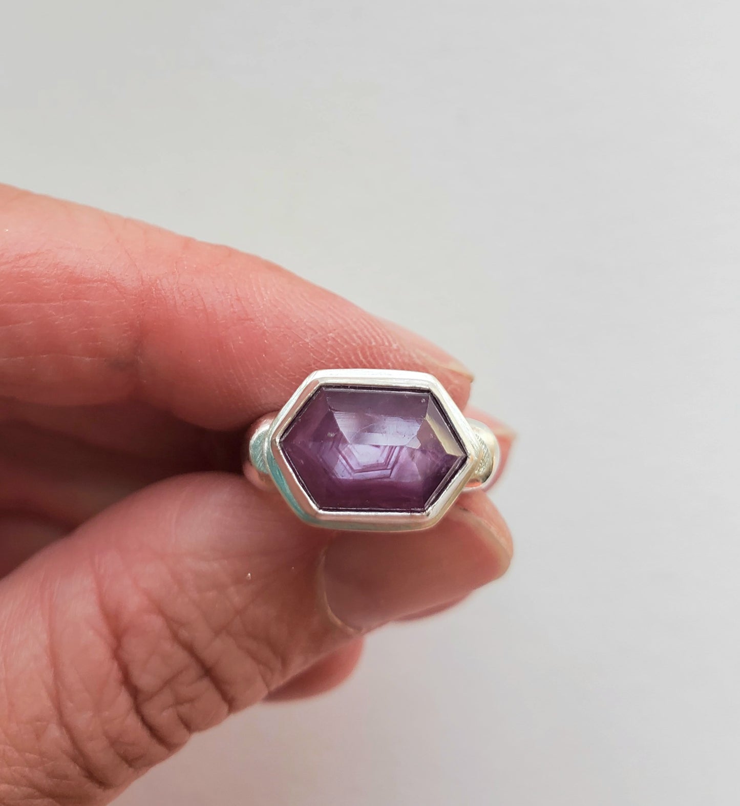 Square Ring - Star Sapphire - Size 5