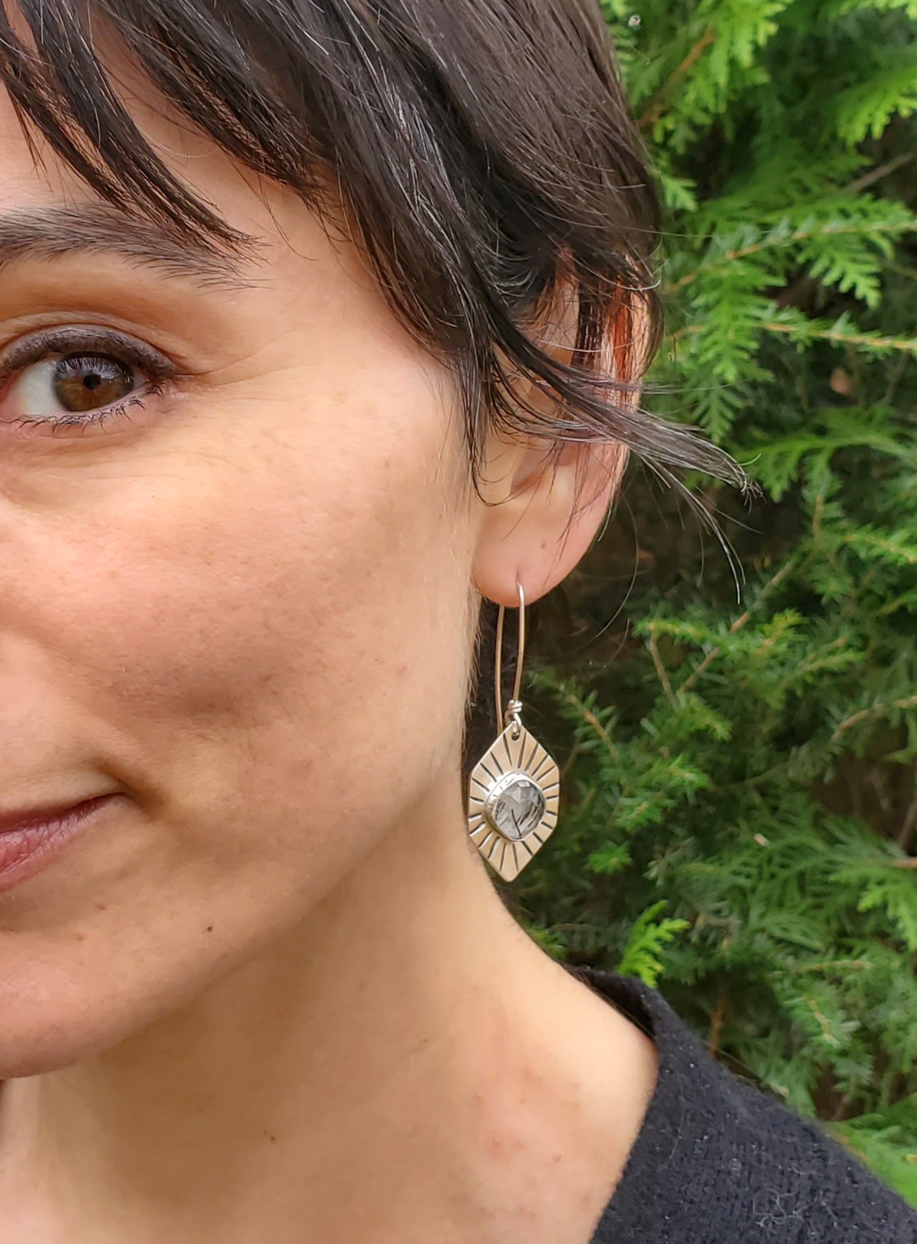 Rutilated Burst Earrings