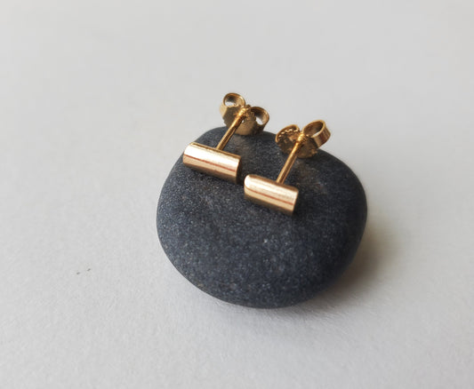 Gold Bar Studs