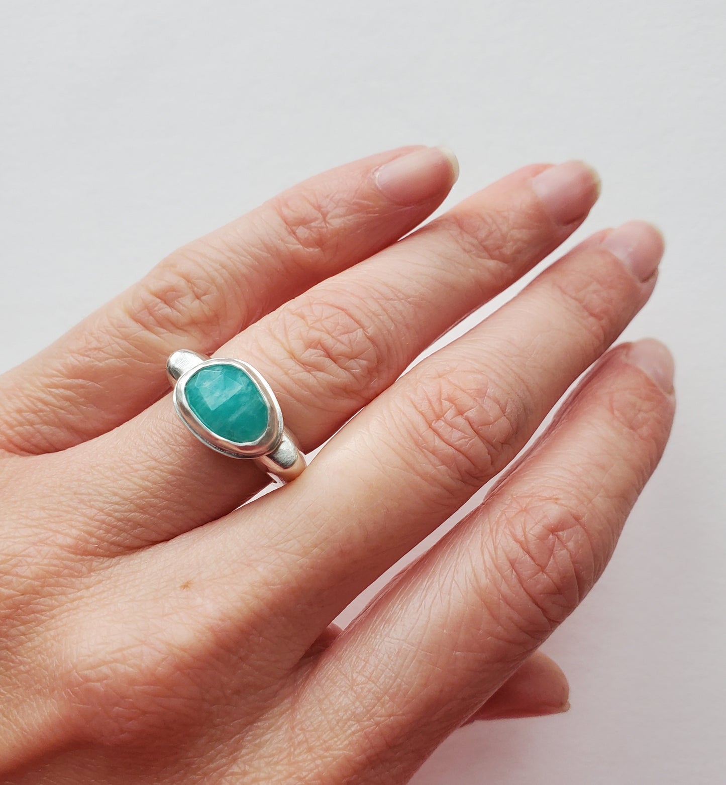 Square Ring - Amazonite - Size 7