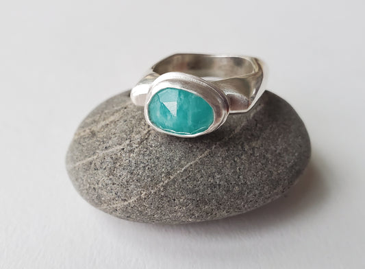 Square Ring - Amazonite - Size 7