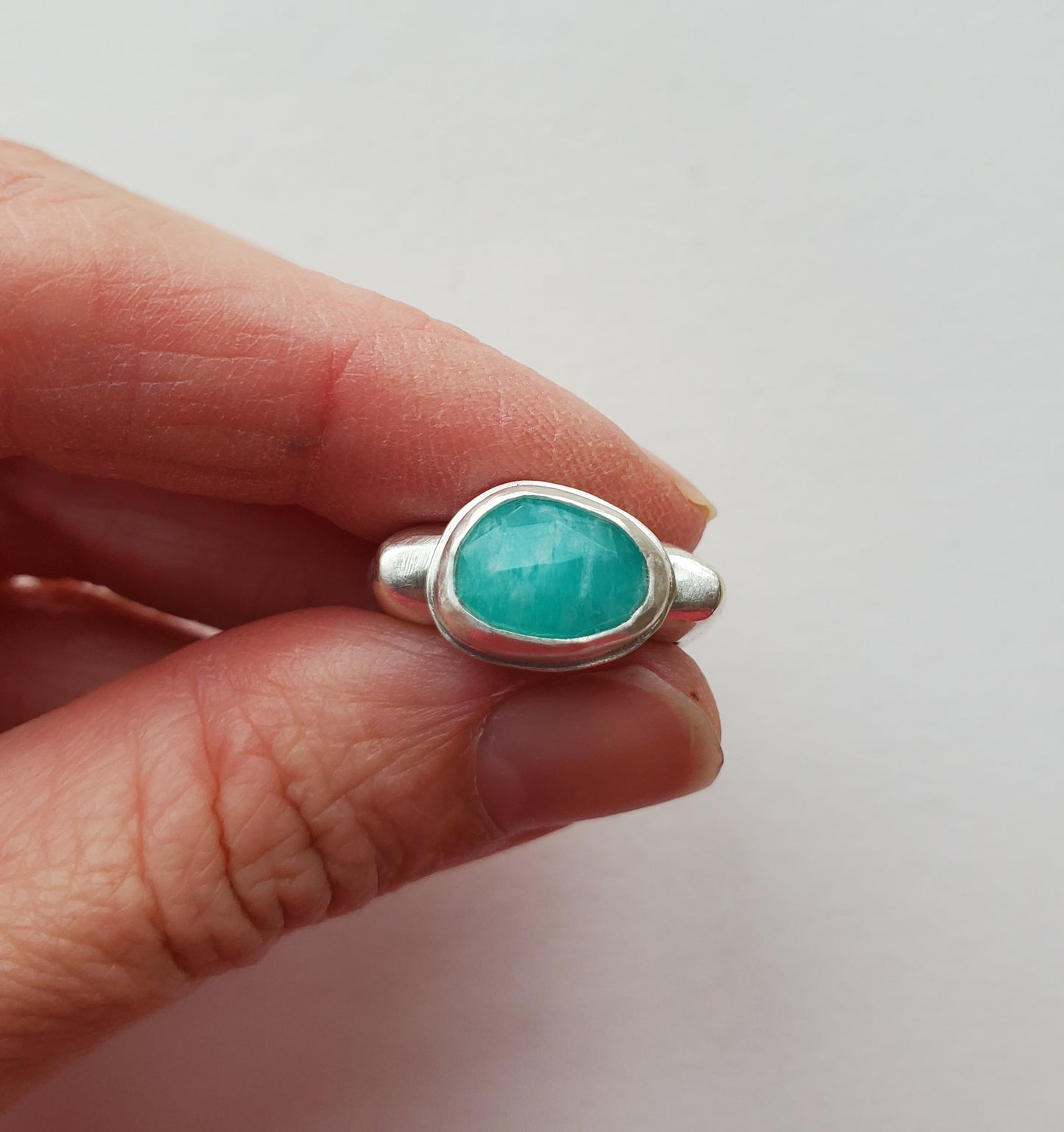 Square Ring - Amazonite - Size 7