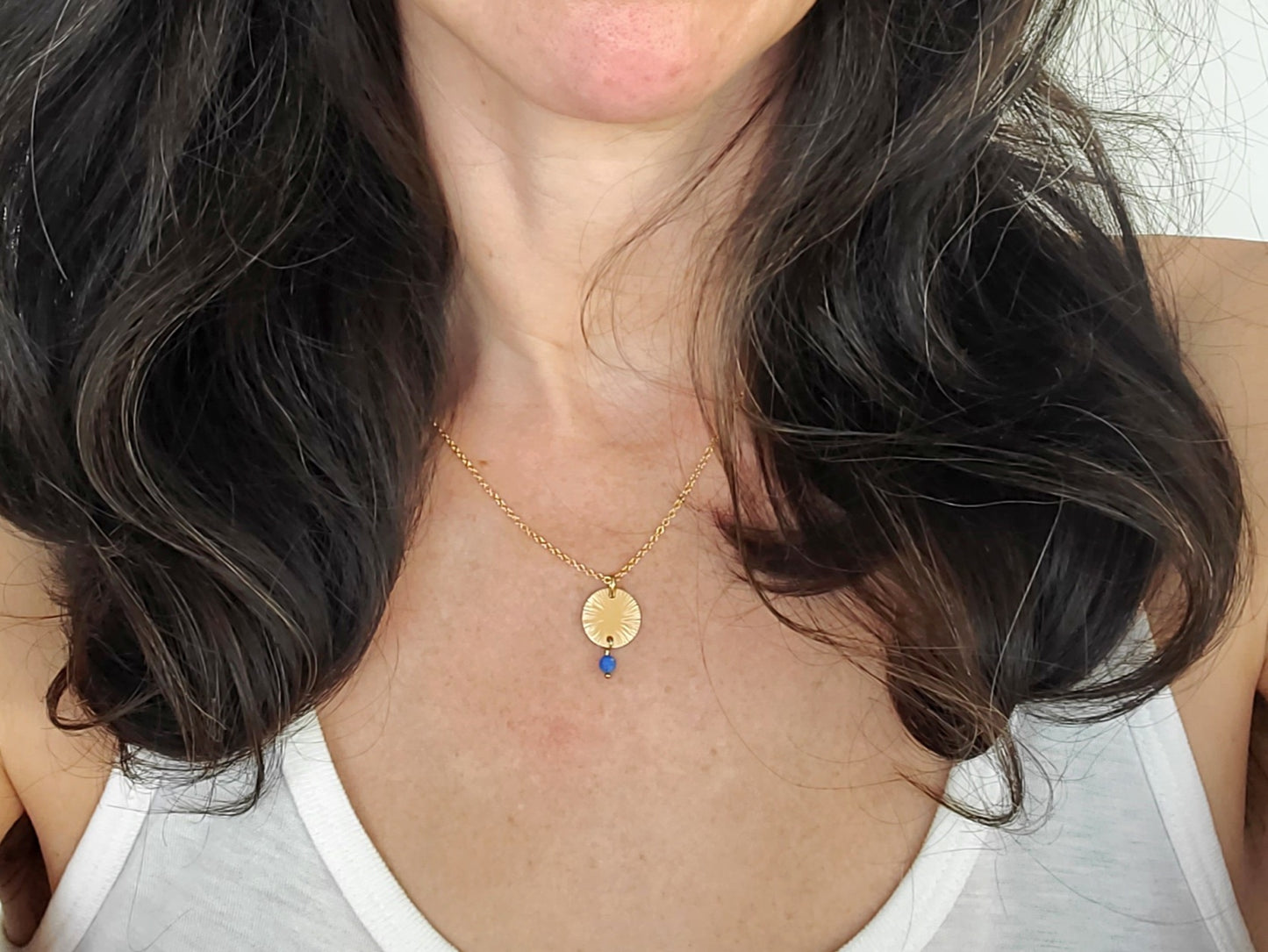 Lapis Sun Necklace
