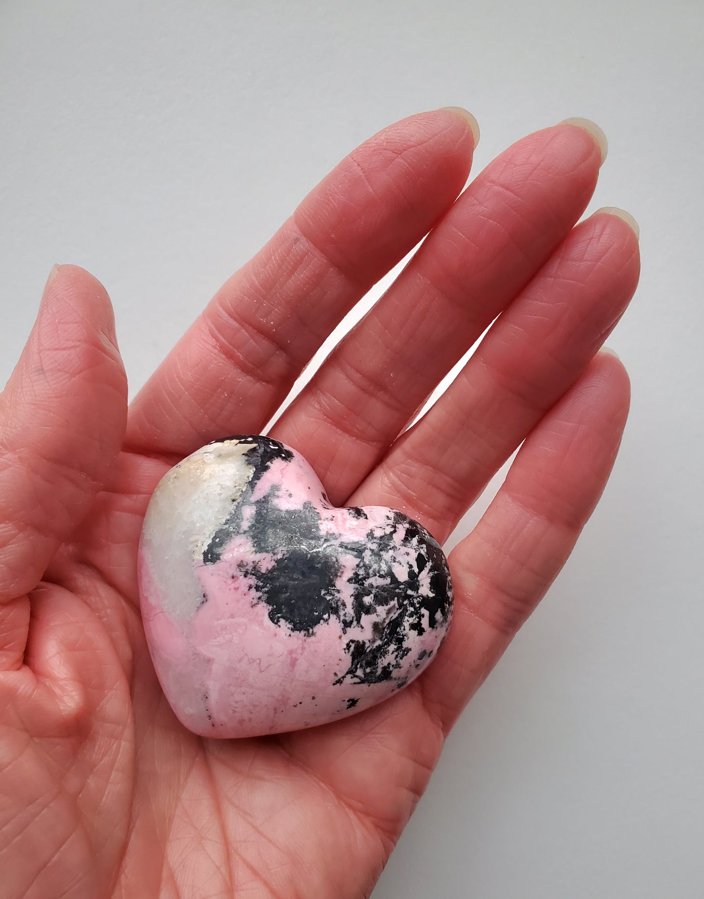 Rhodochrosite Heart