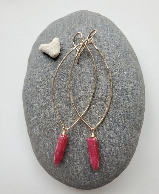 Shield Earring - Ruby- Limited Edition