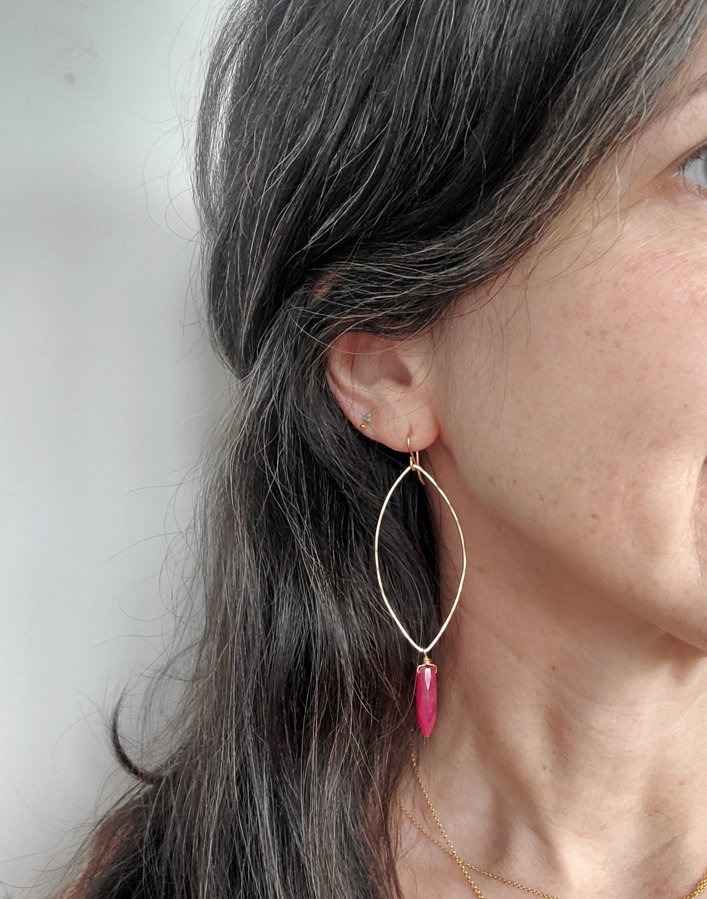 Shield Earring - Ruby- Limited Edition