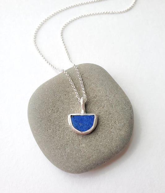 Lapis Half Dome Necklace