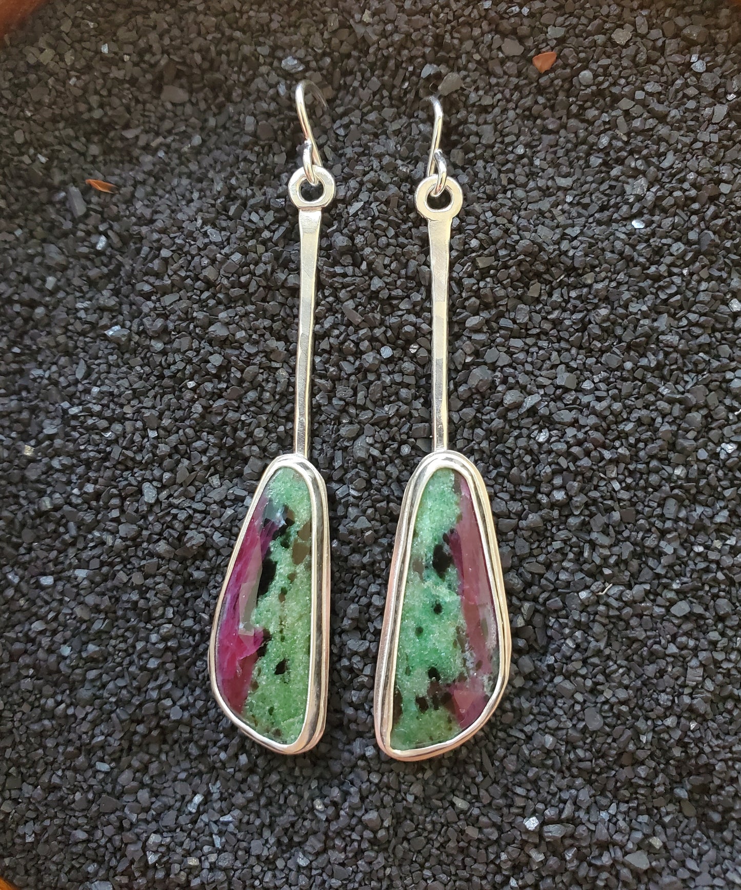 Ruby Zoisite Earrings