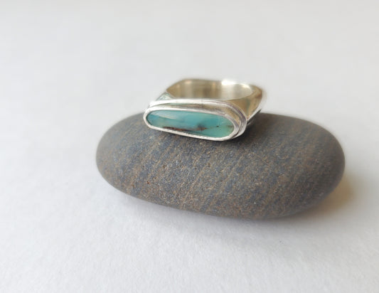 Square Ring- Peruvian Opal - Size 6