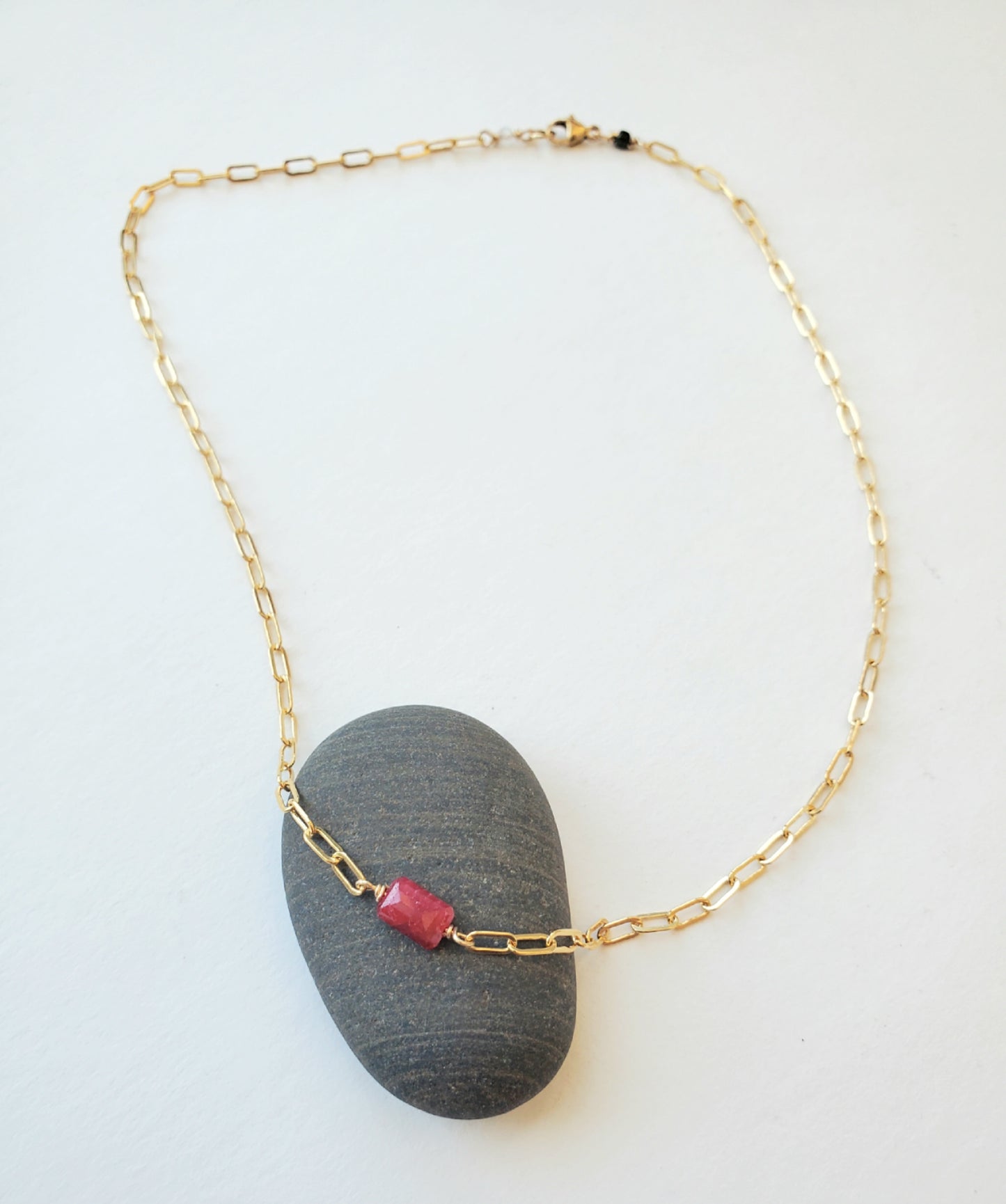 Ruby Rectangle Necklace
