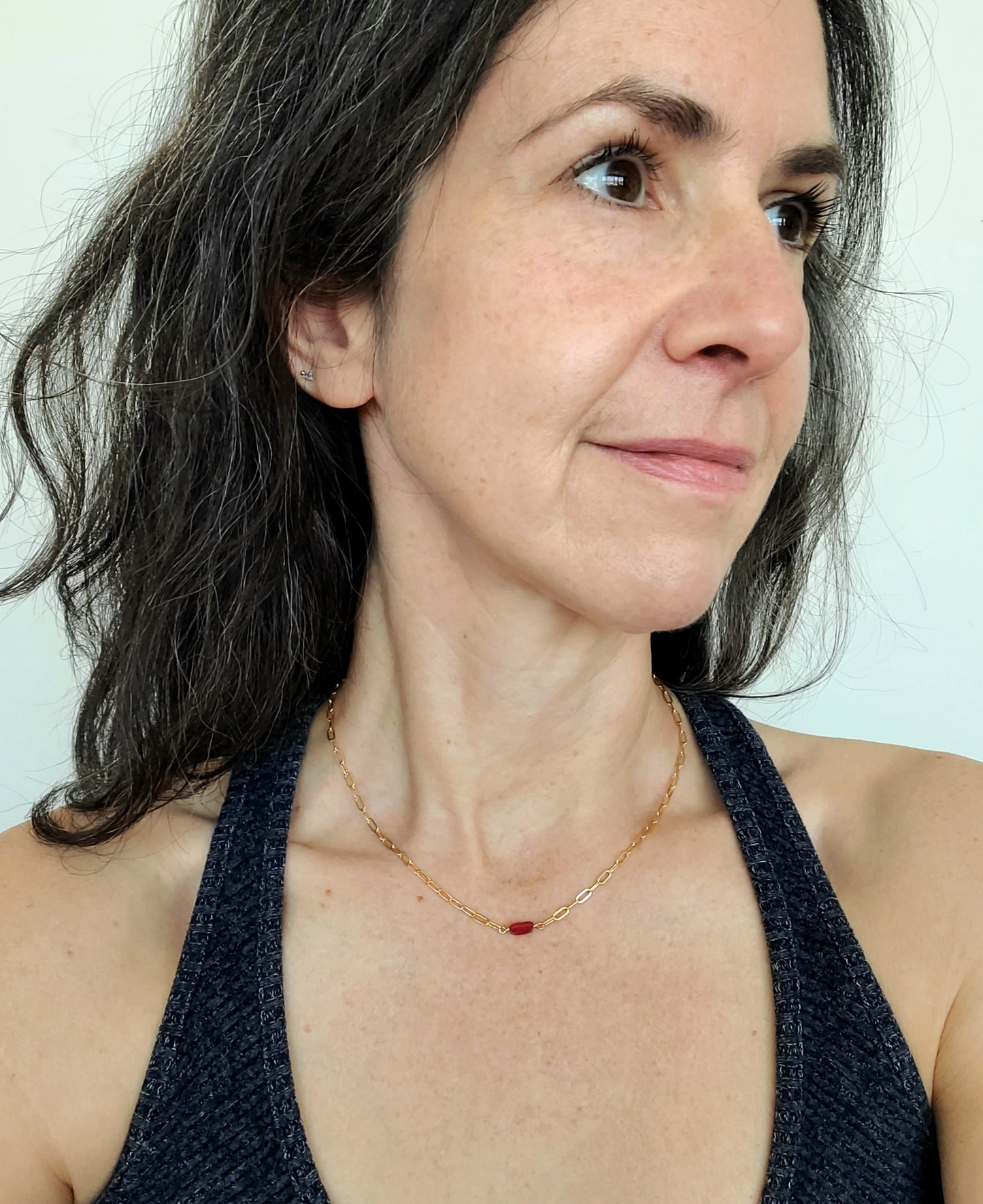 Ruby Rectangle Necklace