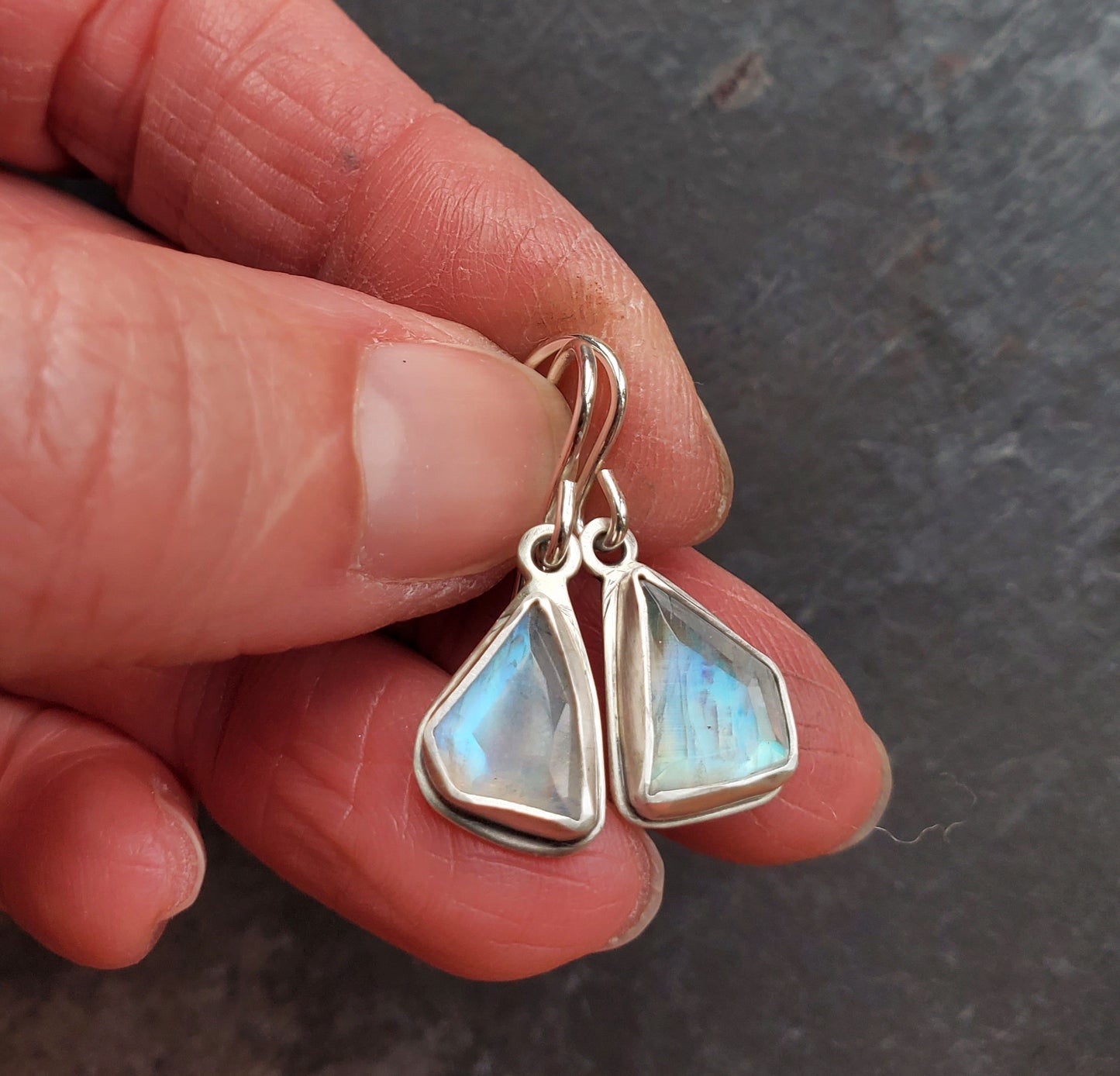 Moonstone Fragment Earrings