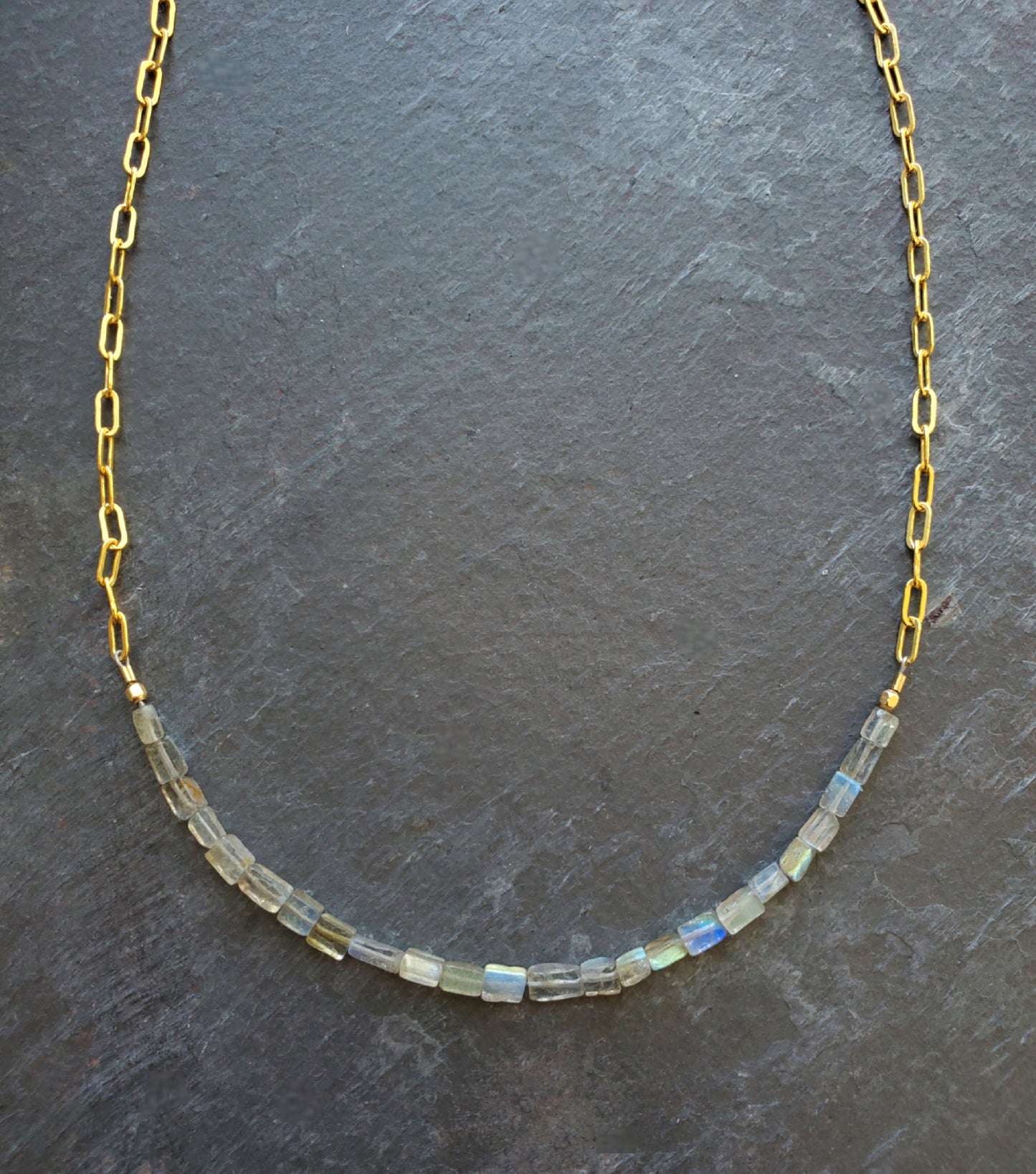 Labradorite Box Necklace