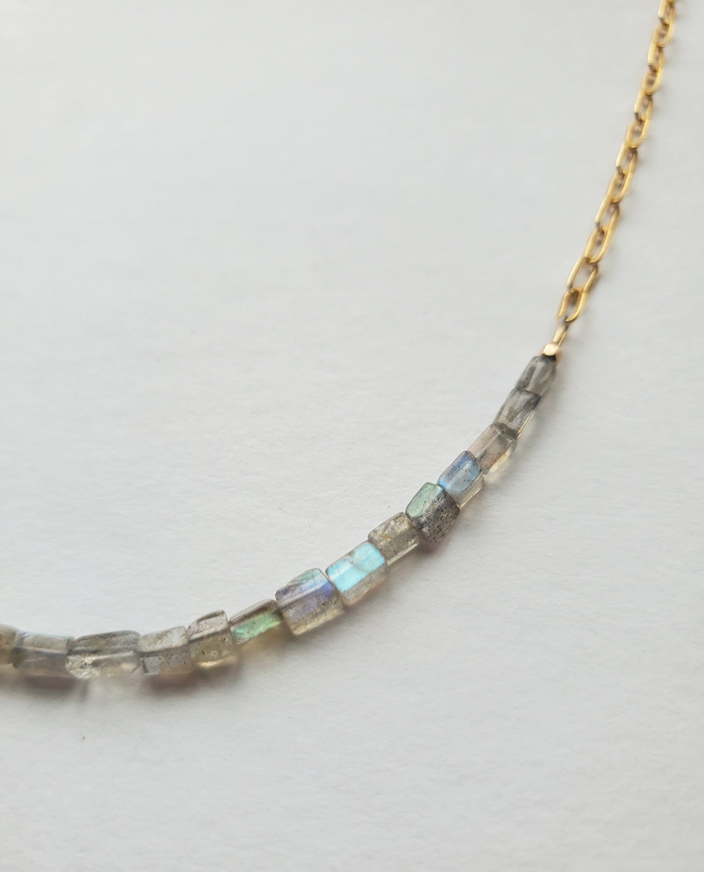 Labradorite Box Necklace