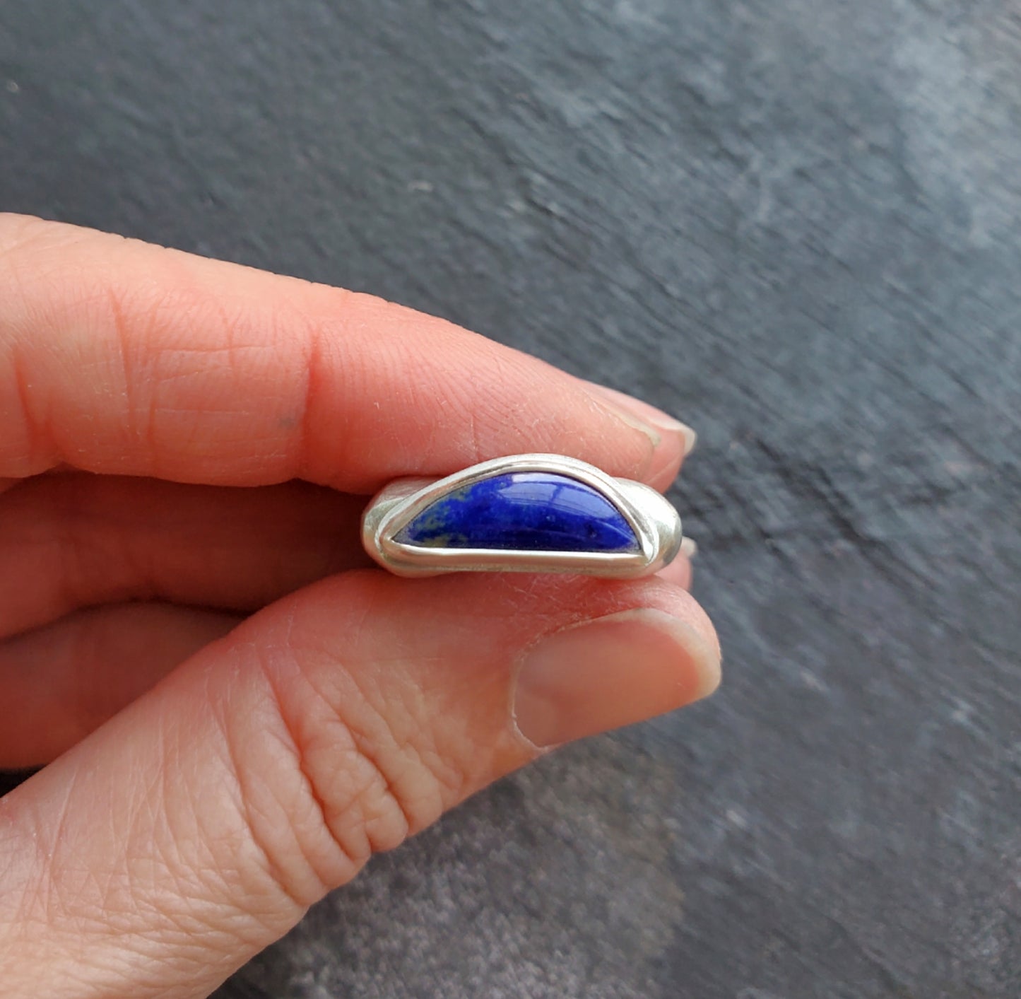 Square Ring- Lapis - Size 7.5