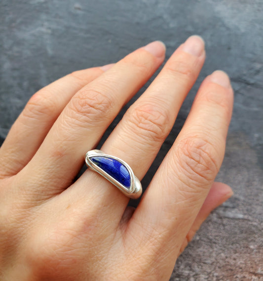 Square Ring- Lapis - Size 7.5
