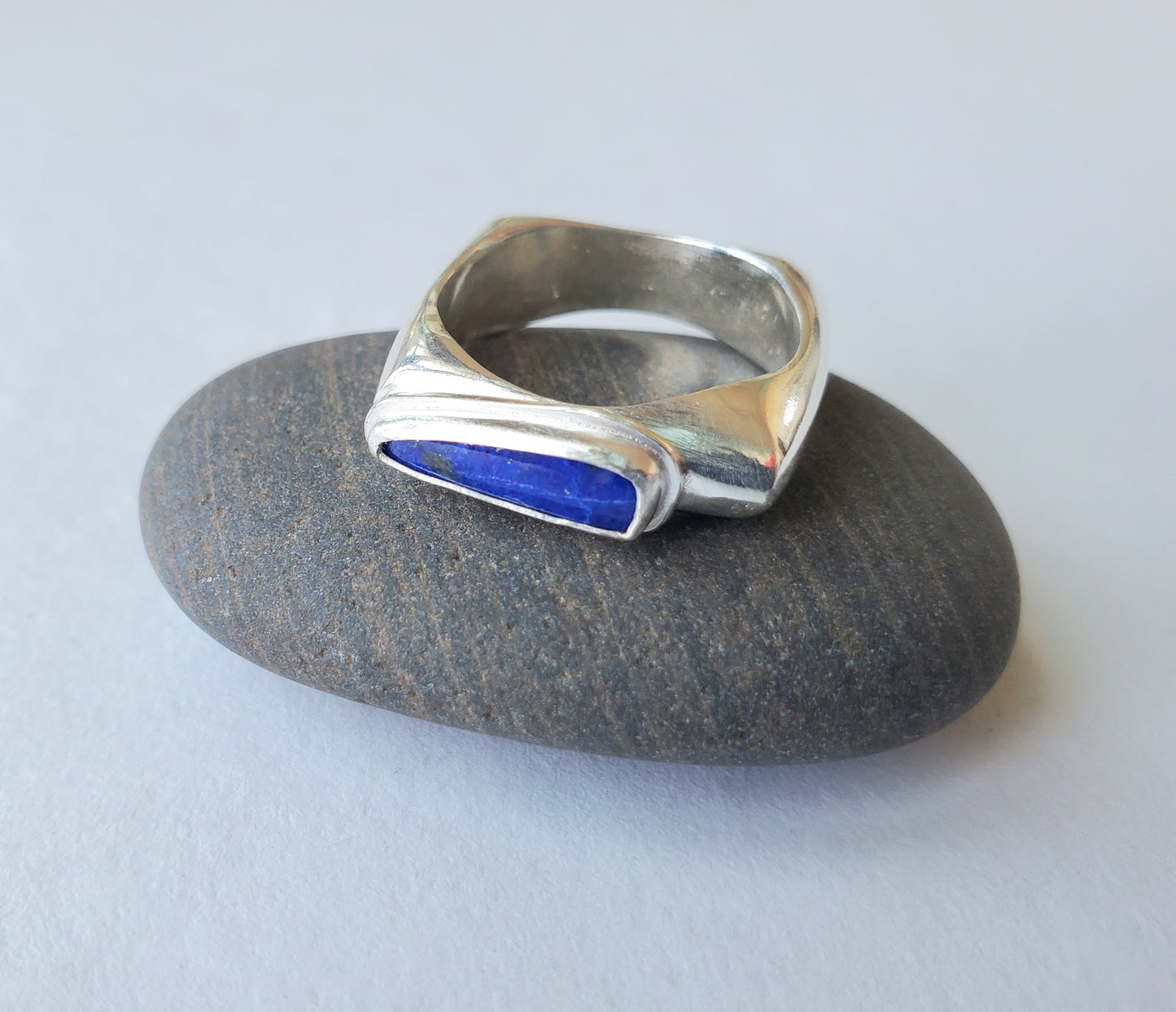 Square Ring - Lapis- Size 9