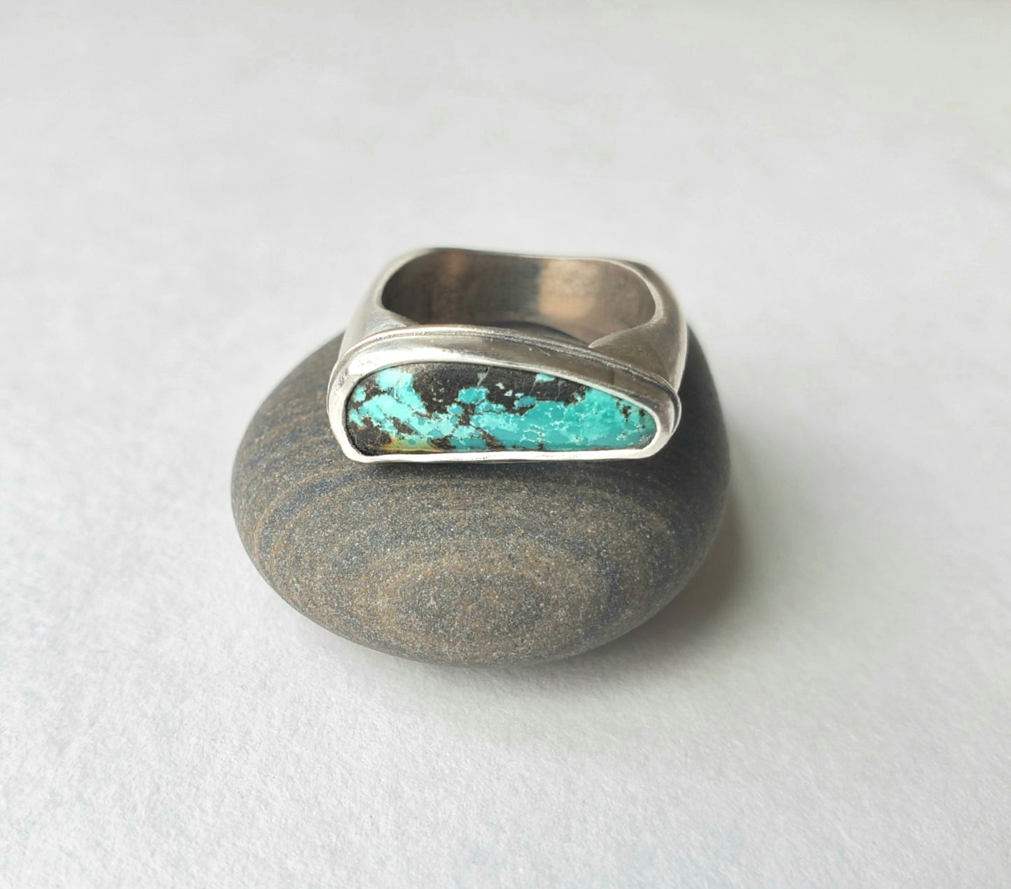 Square Ring- Turquoise - Size 7