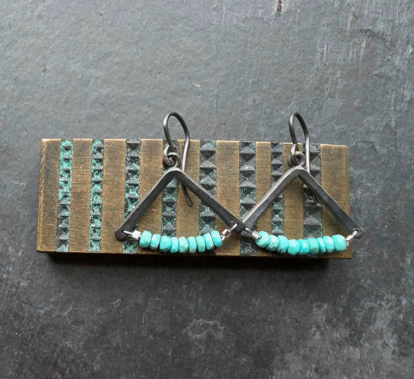 Turquoise Wishbone Earrings