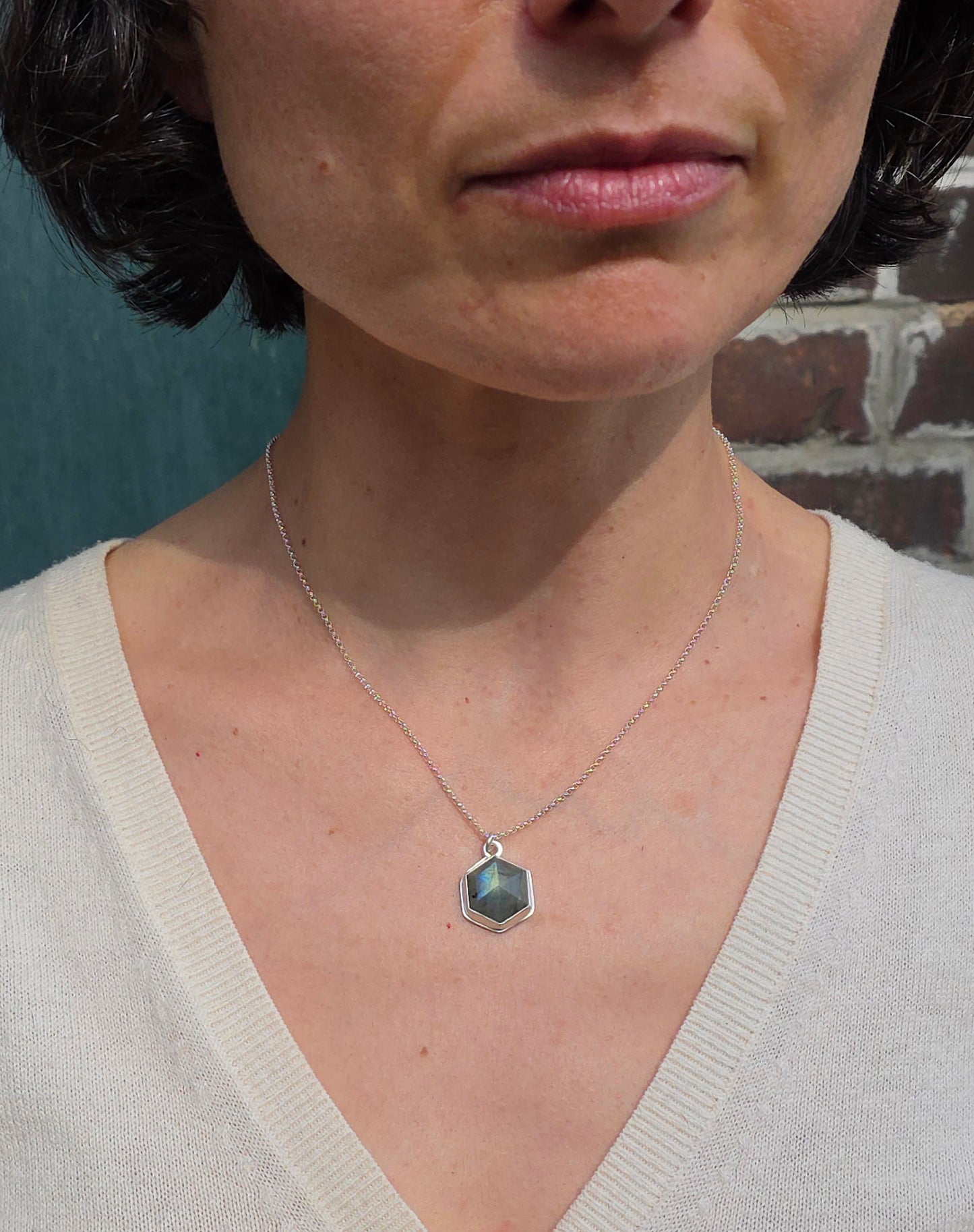 Labradorite Hexagon