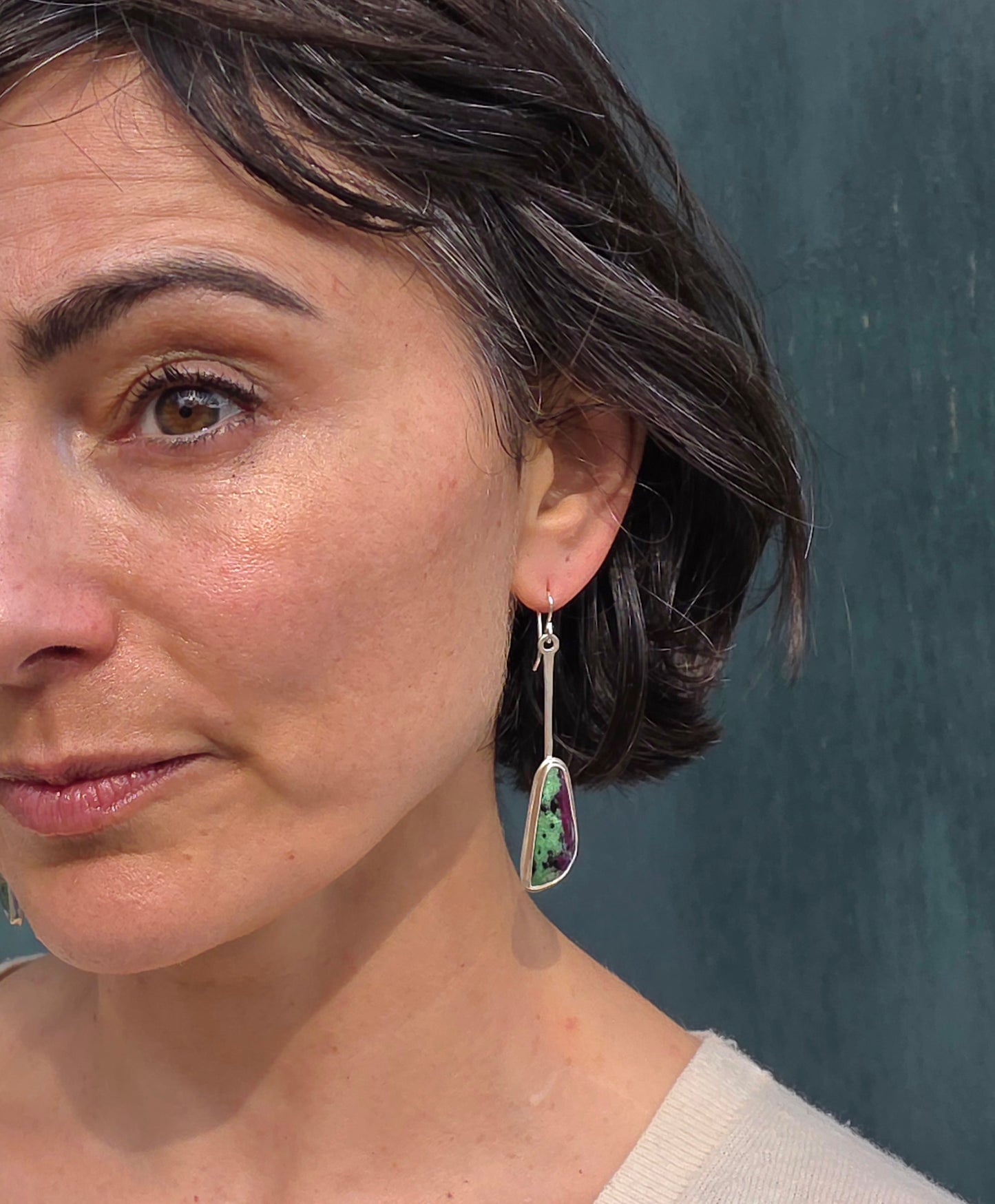 Ruby Zoisite Earrings