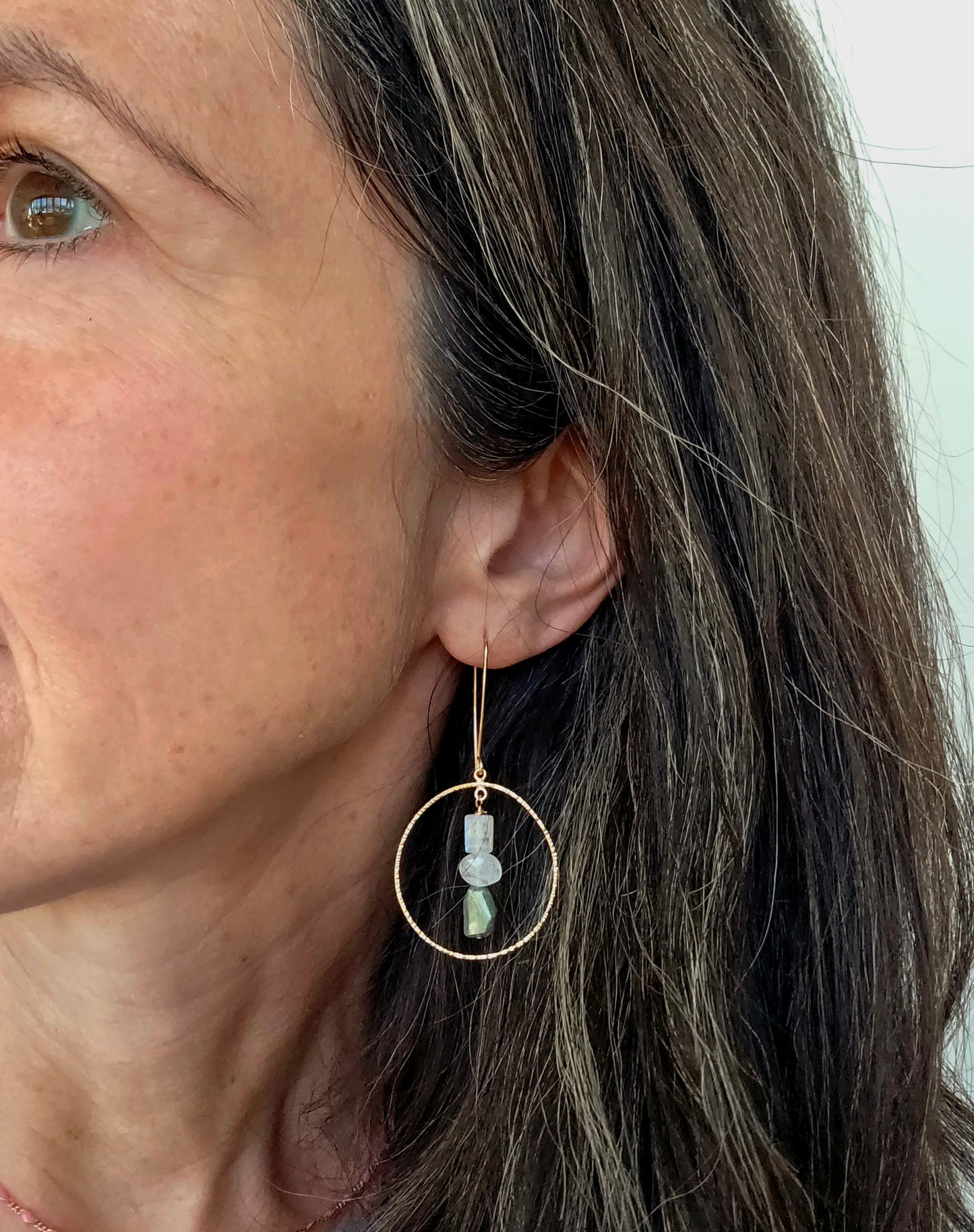 Moon Pebble Earrings