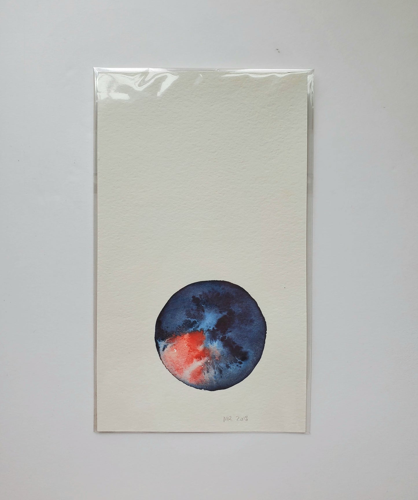 Single Moon Watercolor