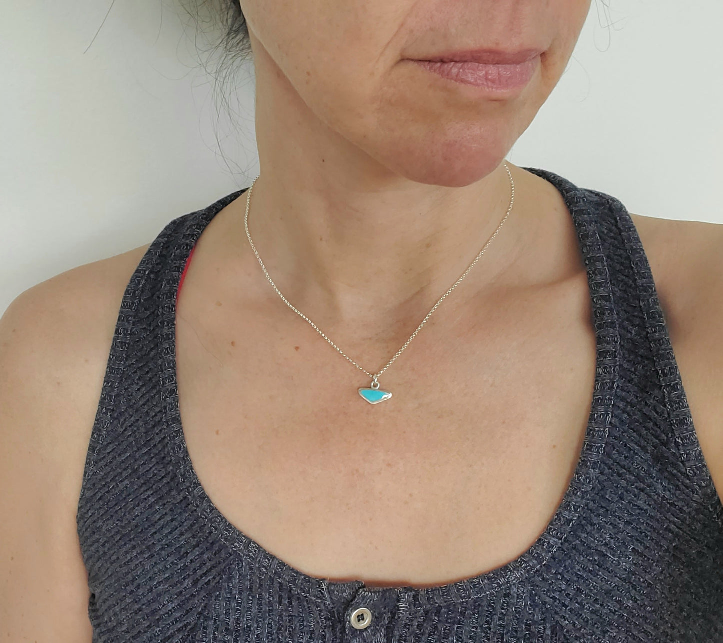 Turquoise Triangle Necklace