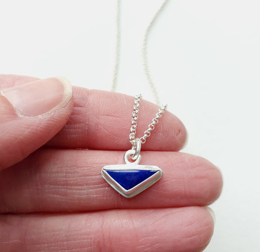 Lapis Triangle Necklace