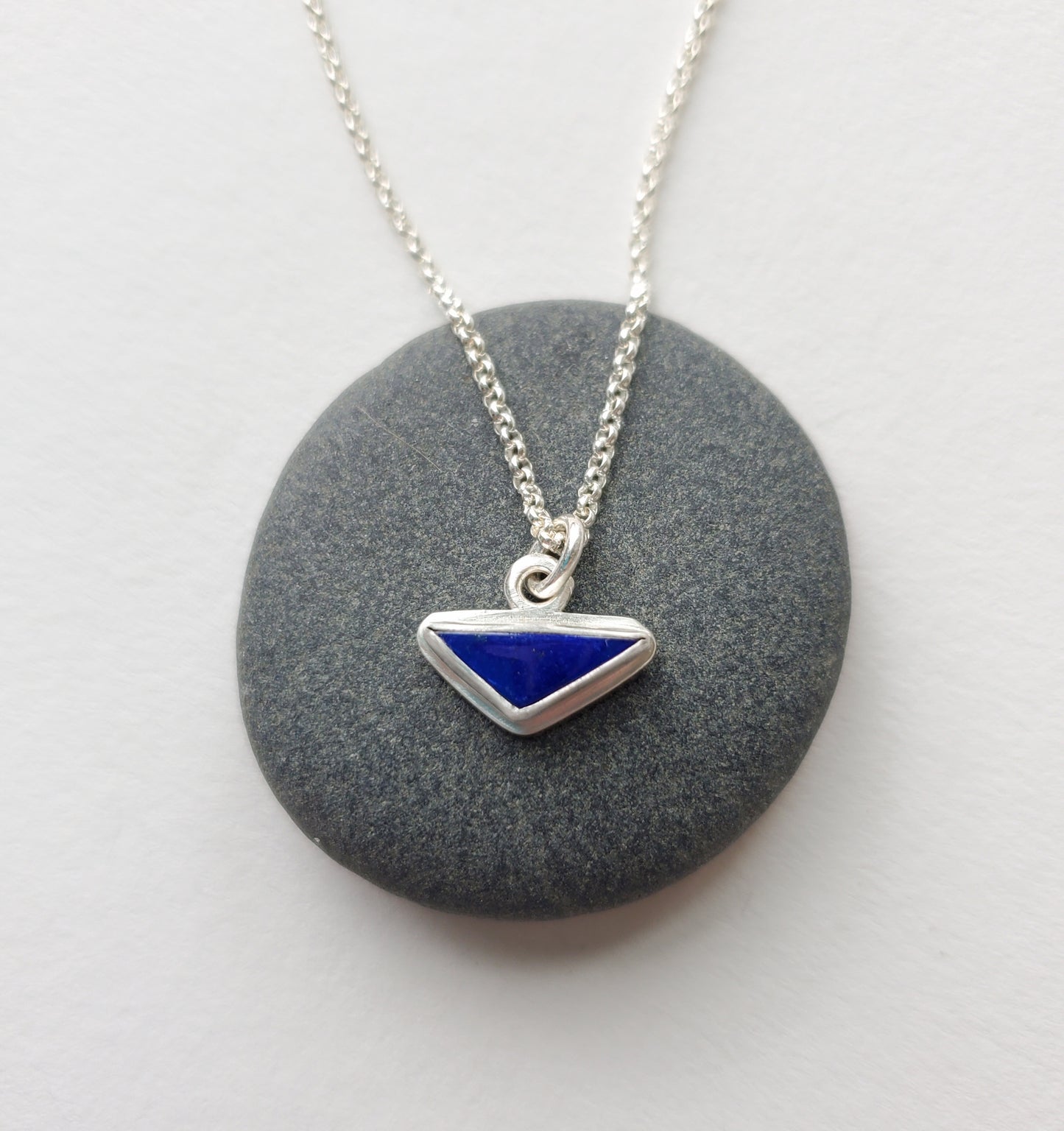 Lapis Triangle Necklace