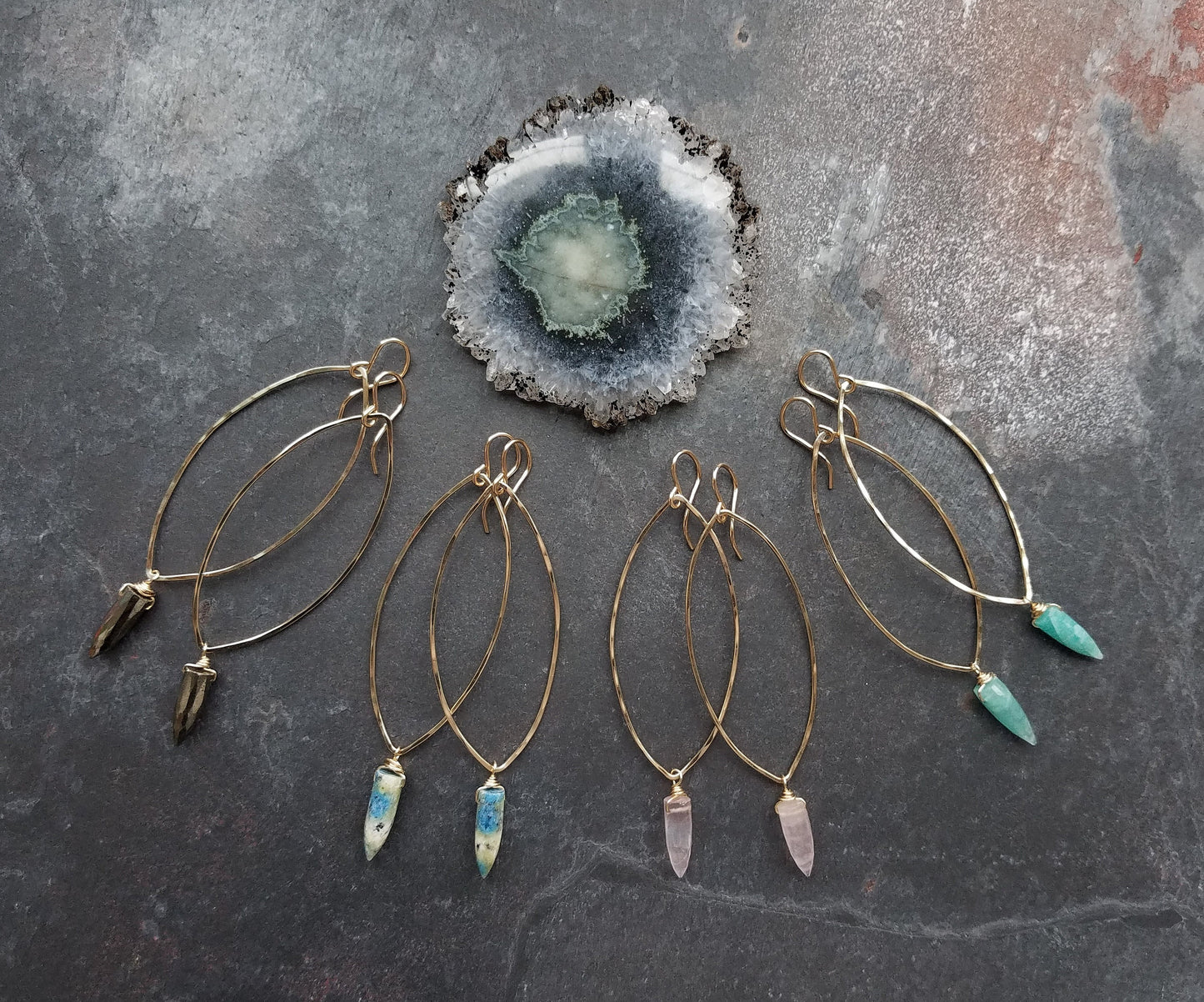 Shield Earring- Gold Fill