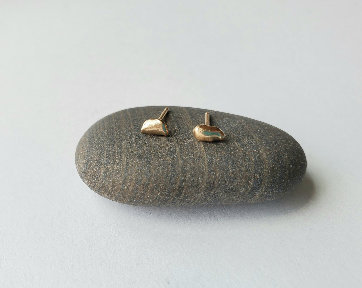 14k Gold Nugget Studs