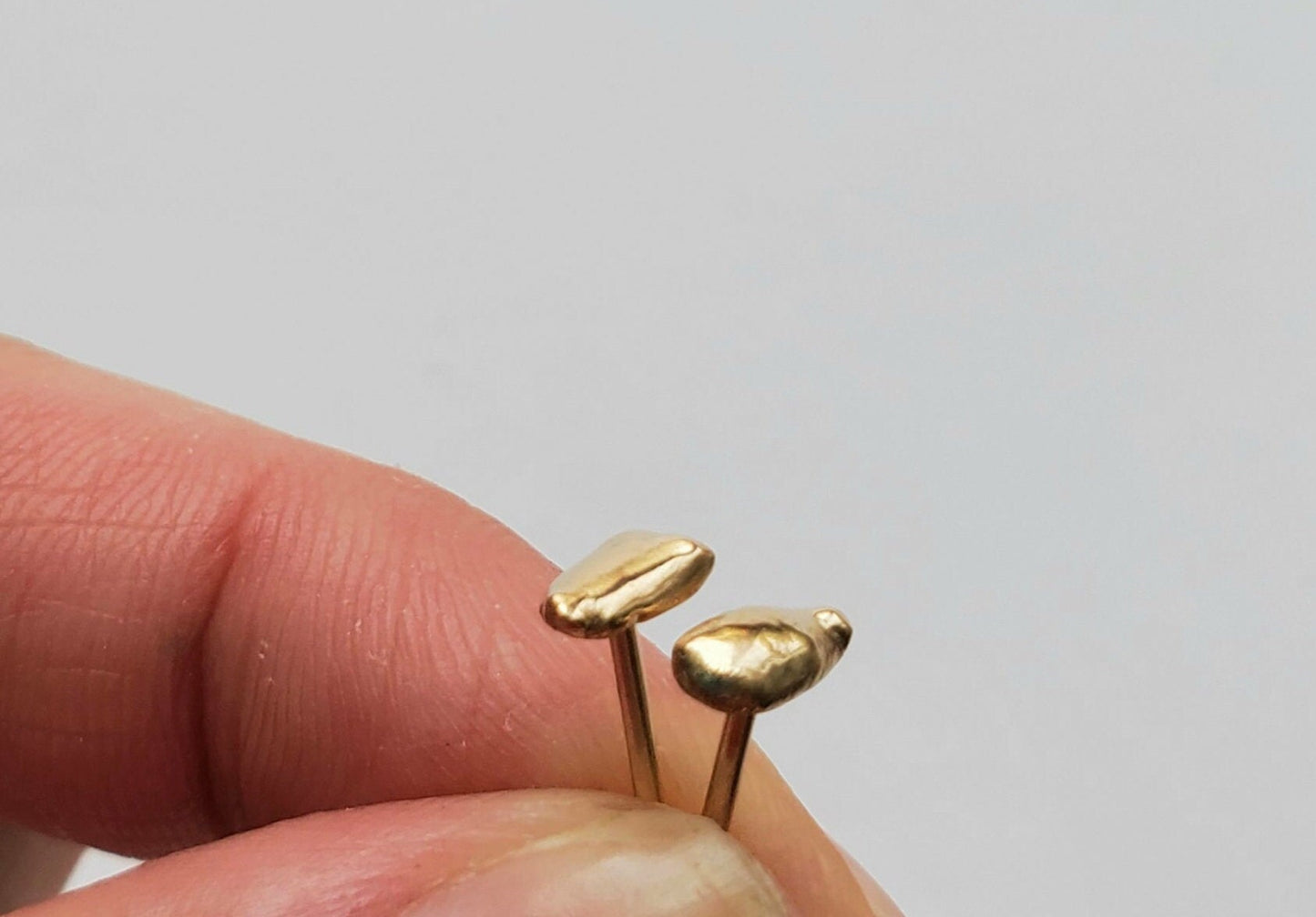 14k Gold Nugget Studs