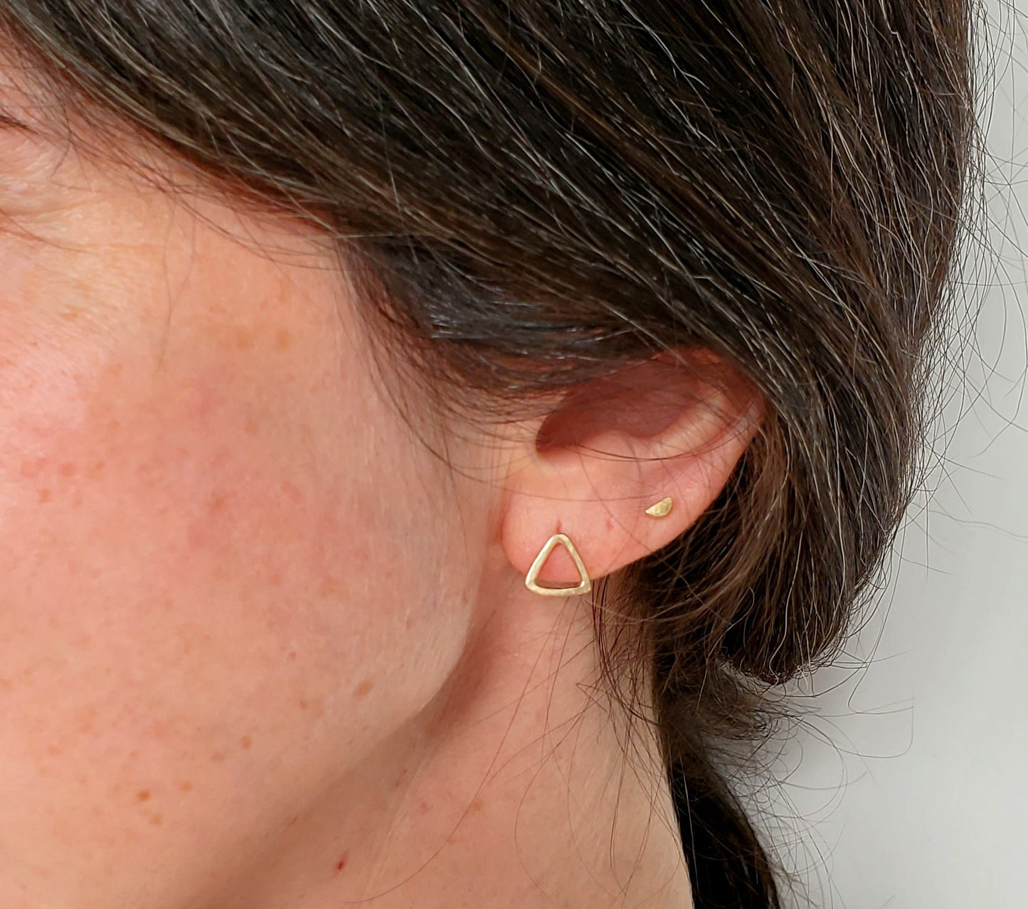 Gold Triangle Studs