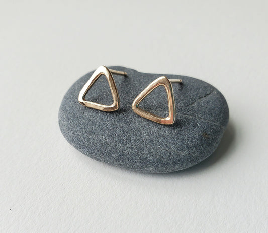 Gold Triangle Studs