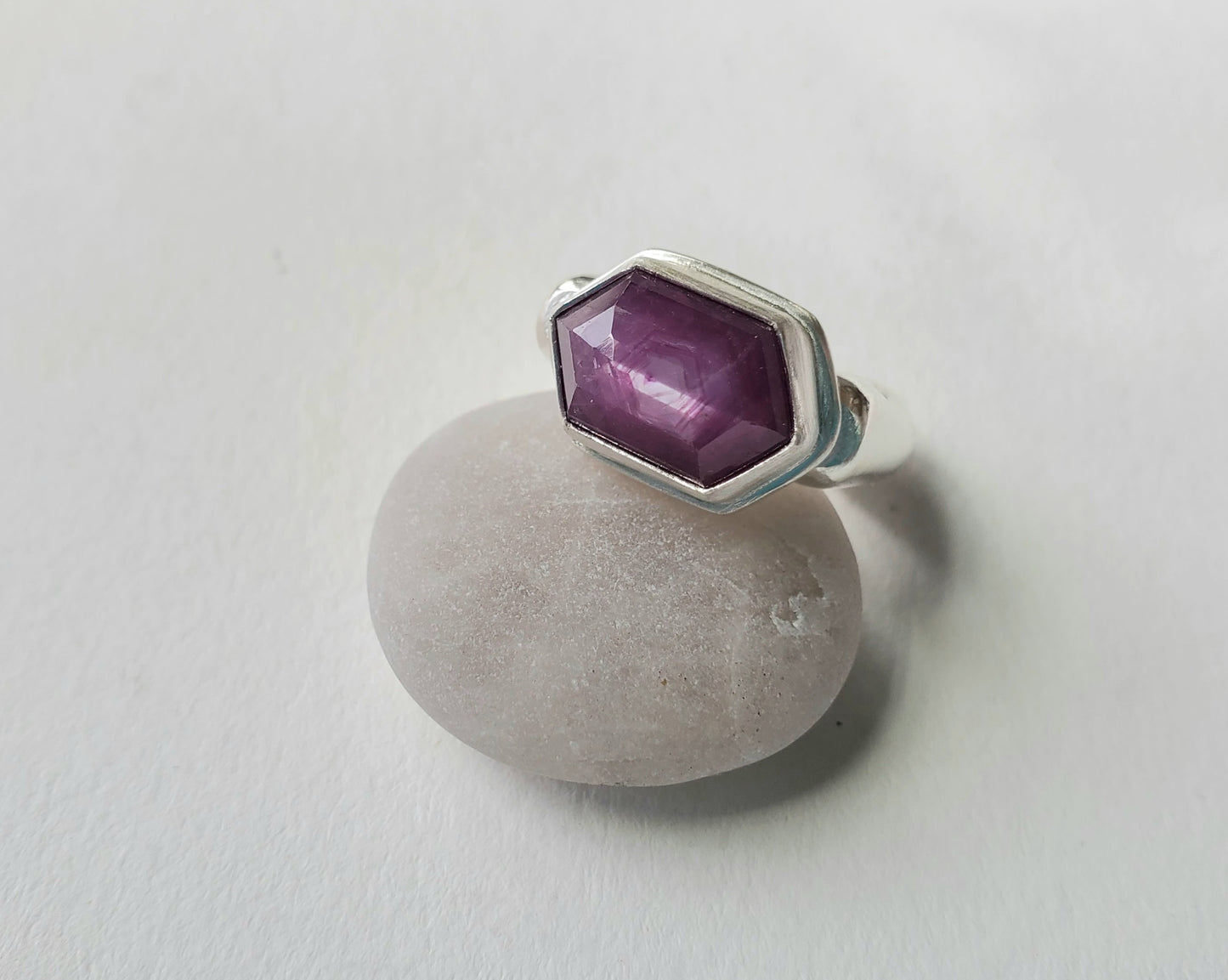 Square Ring - Star Sapphire - Size 5