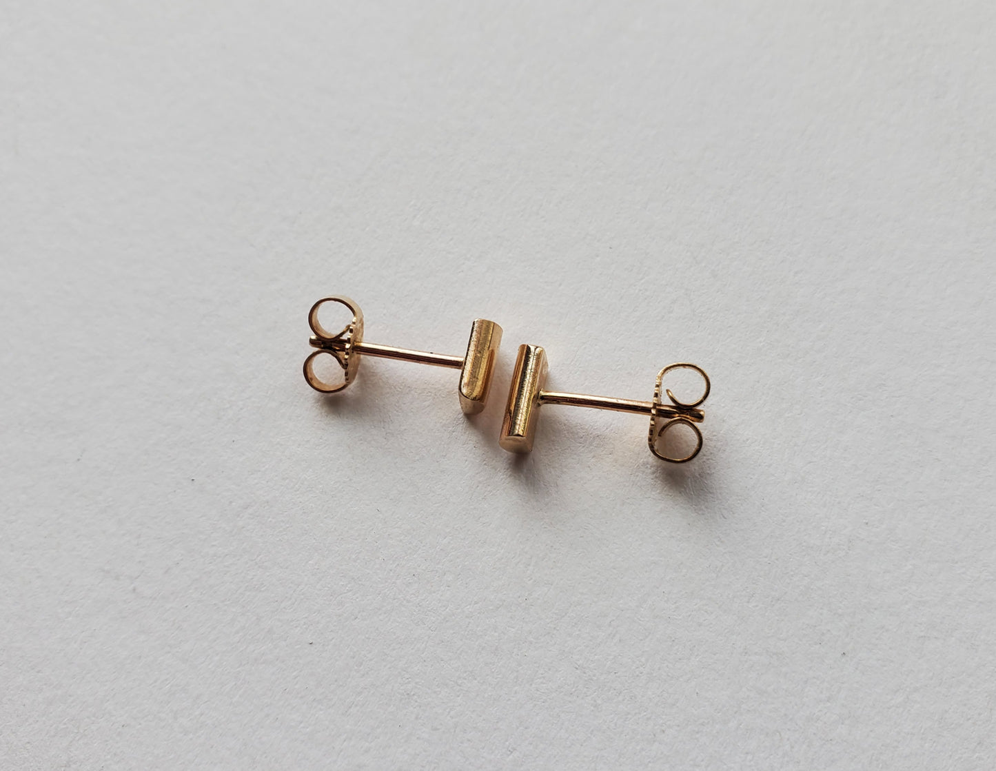 14k Yellow Gold Nugget Studs