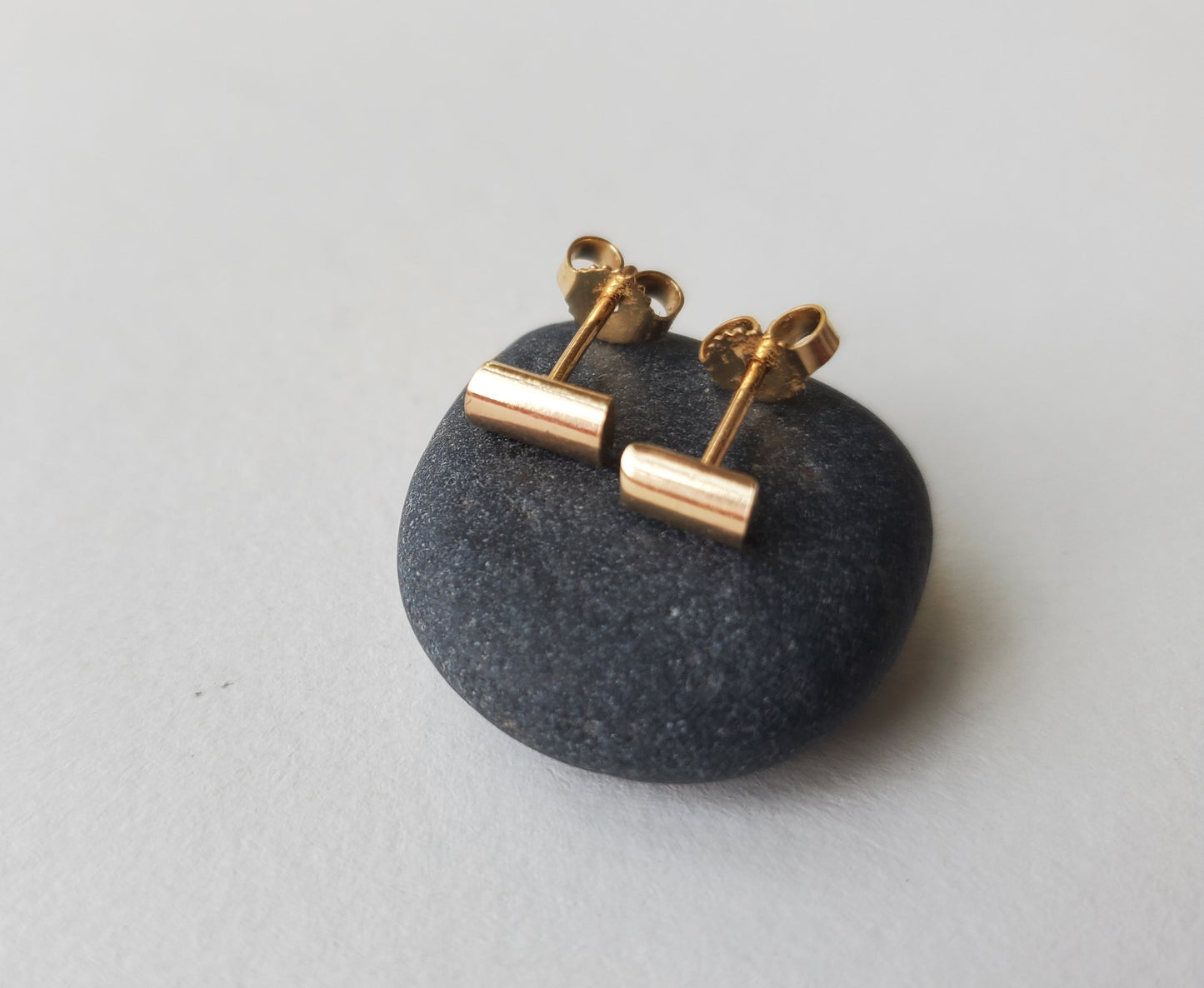 14k Yellow Gold Nugget Studs