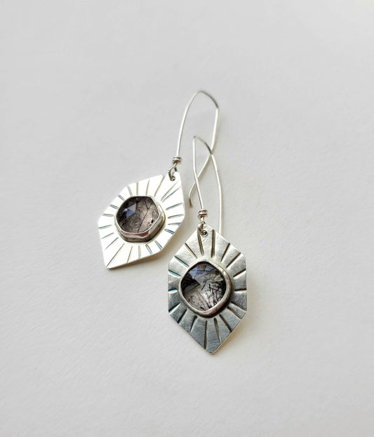 Rutilated Burst Earrings