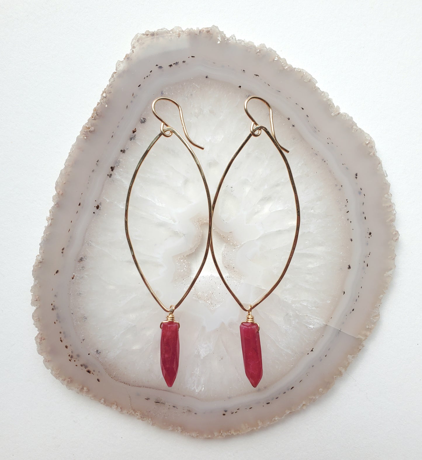 Limited Edition Ruby Shield Earring