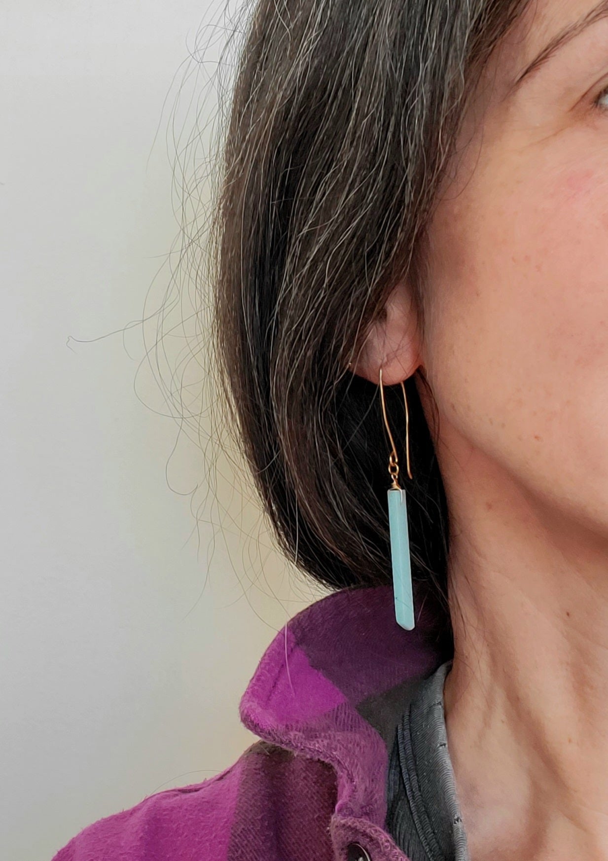 Amazonite Spike Earrings