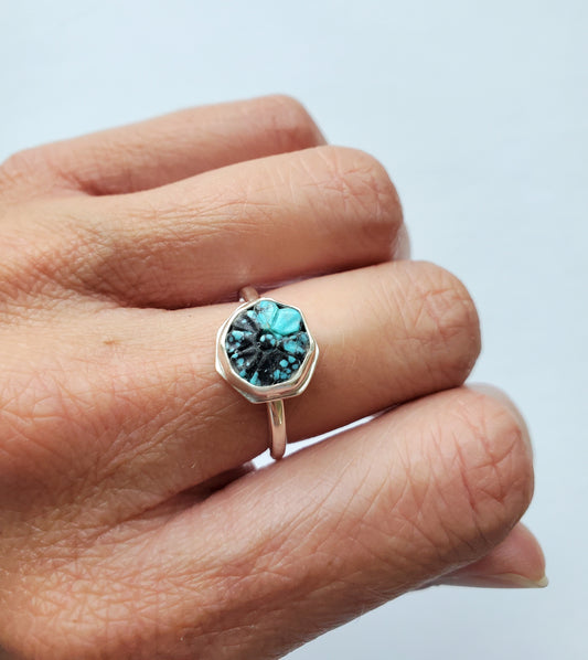 Turquoise Flower Ring