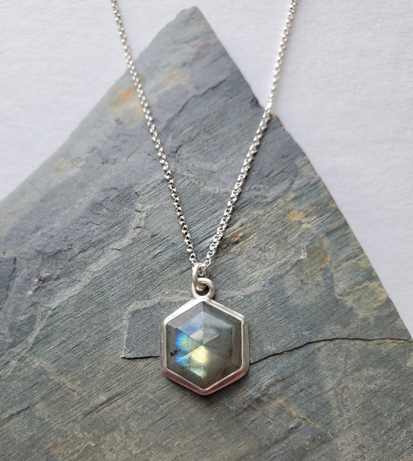 Labradorite Hexagon