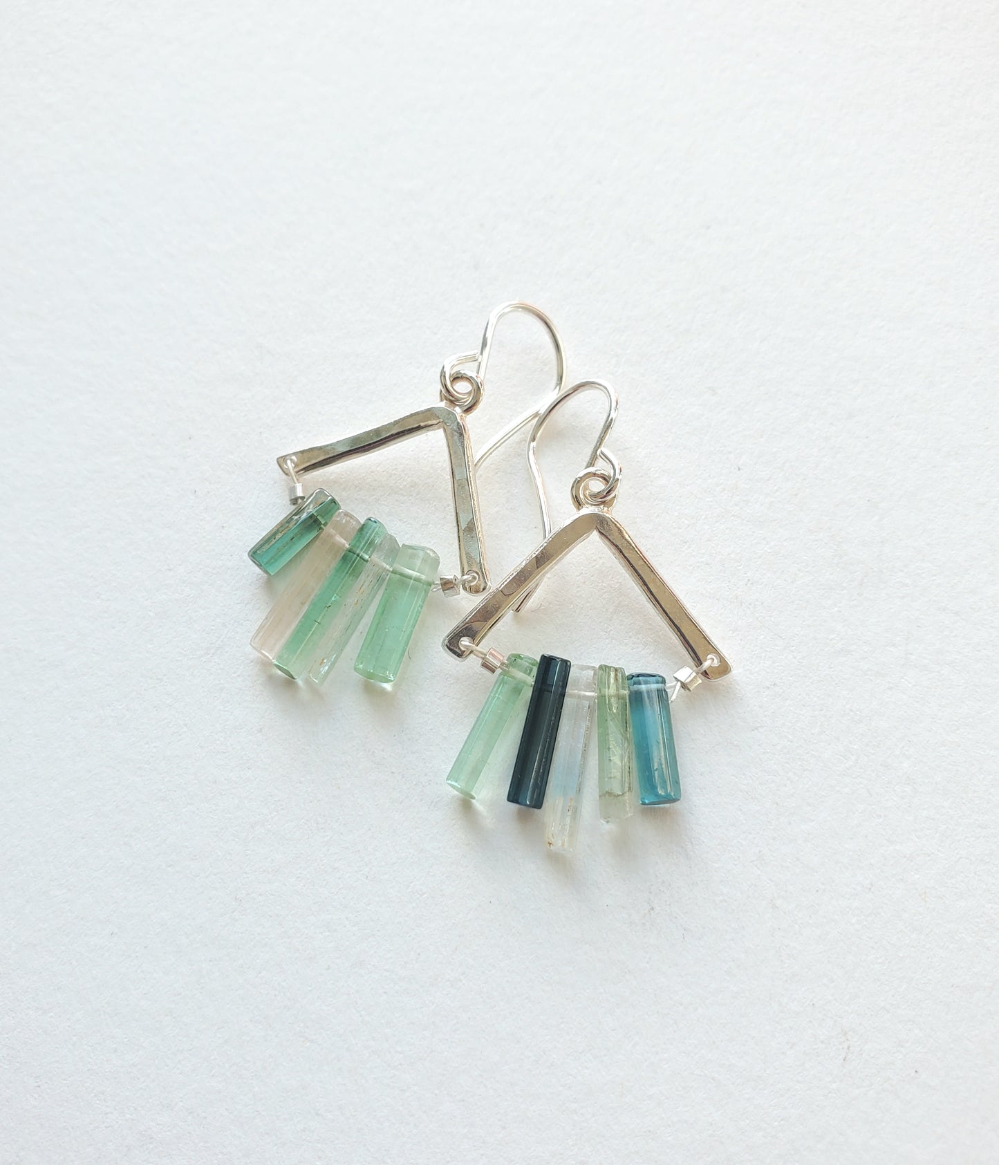 Blue Tourmaline Shard Earrings