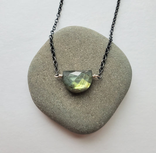 Half Moon Labradorite Necklace