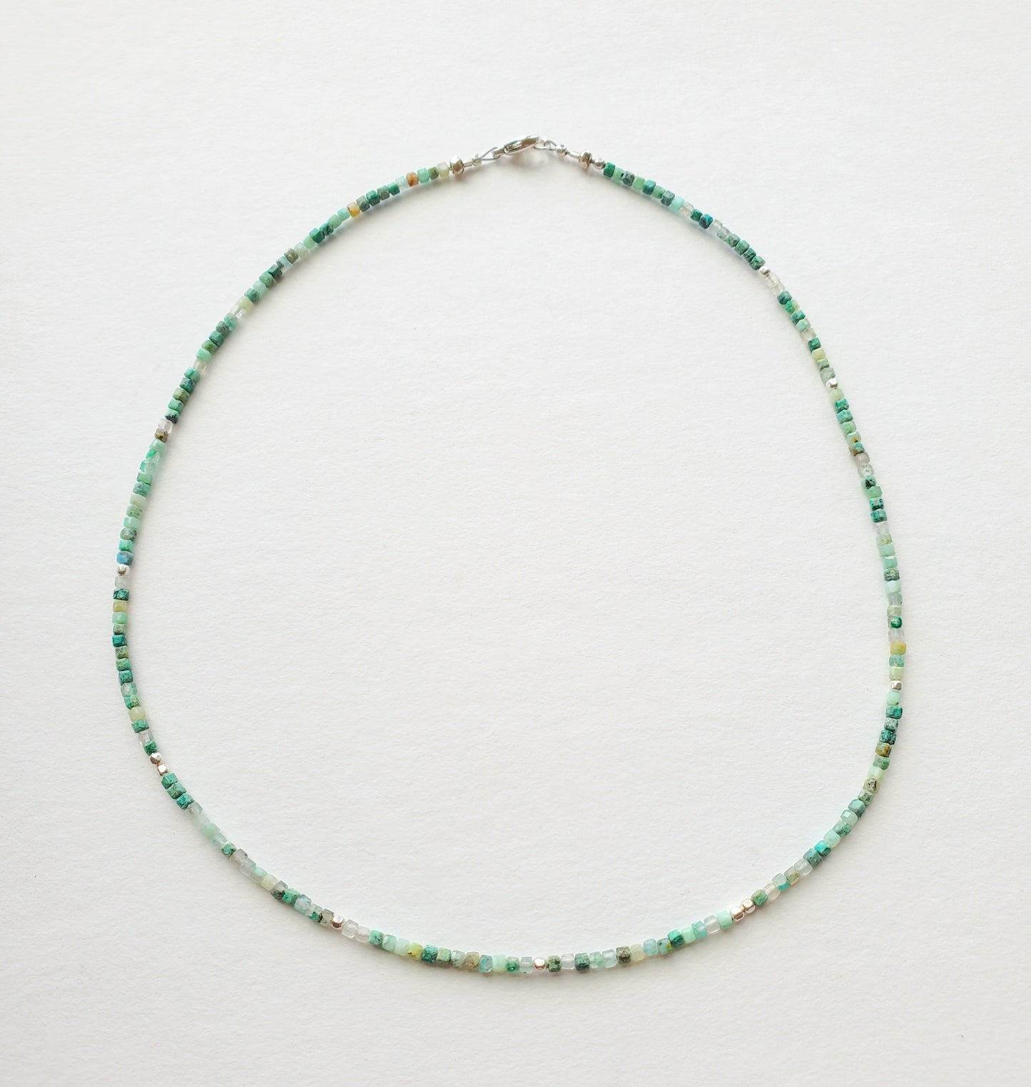 Square Stone Necklace- Peruvian Turquoise