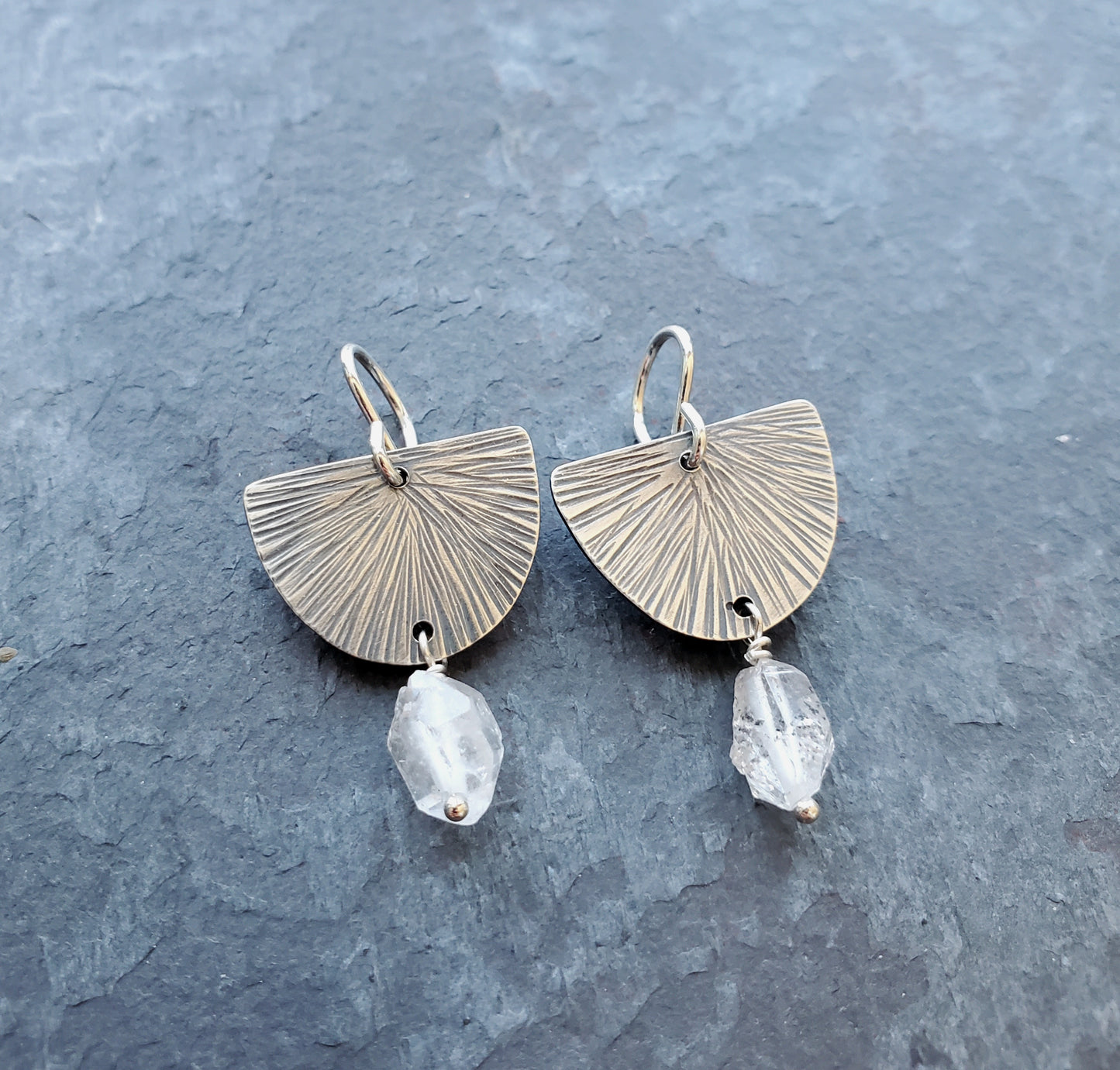 Half Dome Quartz Earring