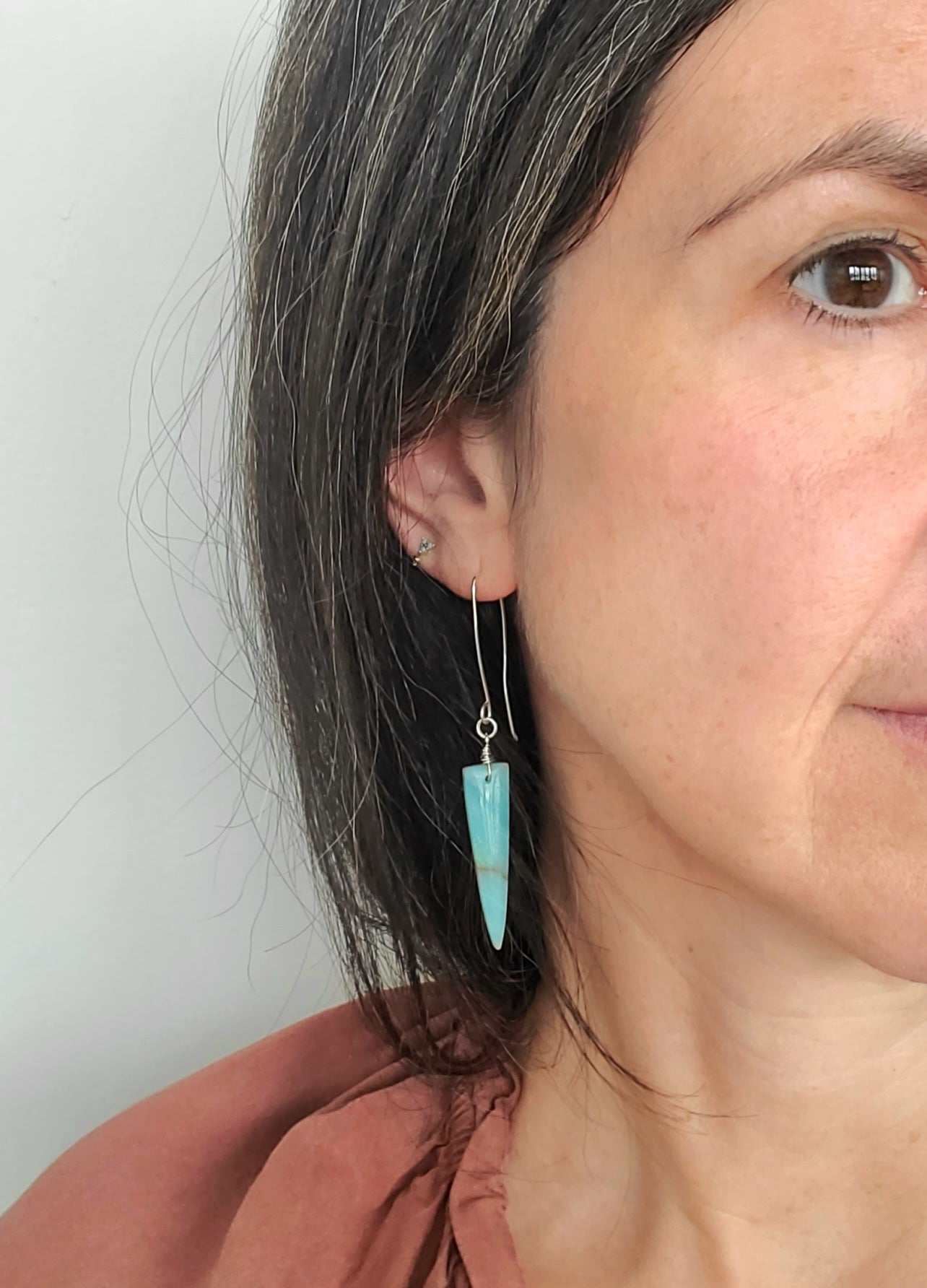 Amazonite Quill Earrings